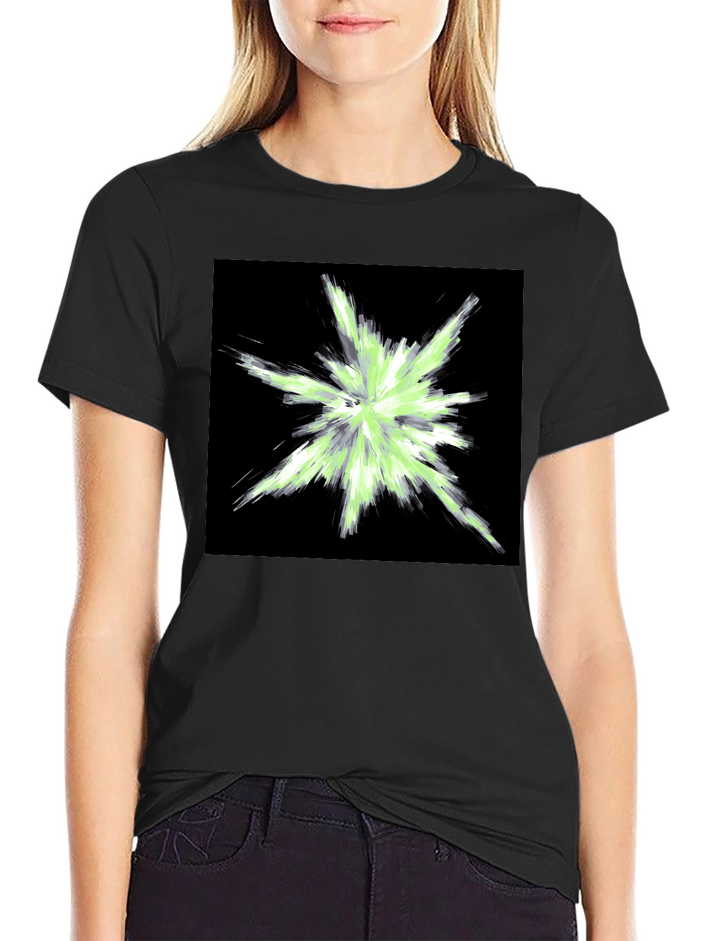Abstract Graphic Black T-Shirt