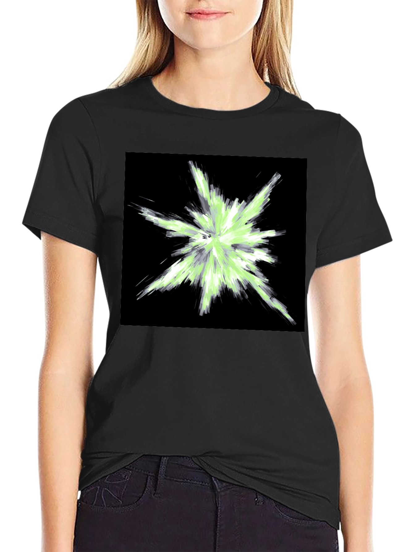 Abstract Graphic Black T-Shirt