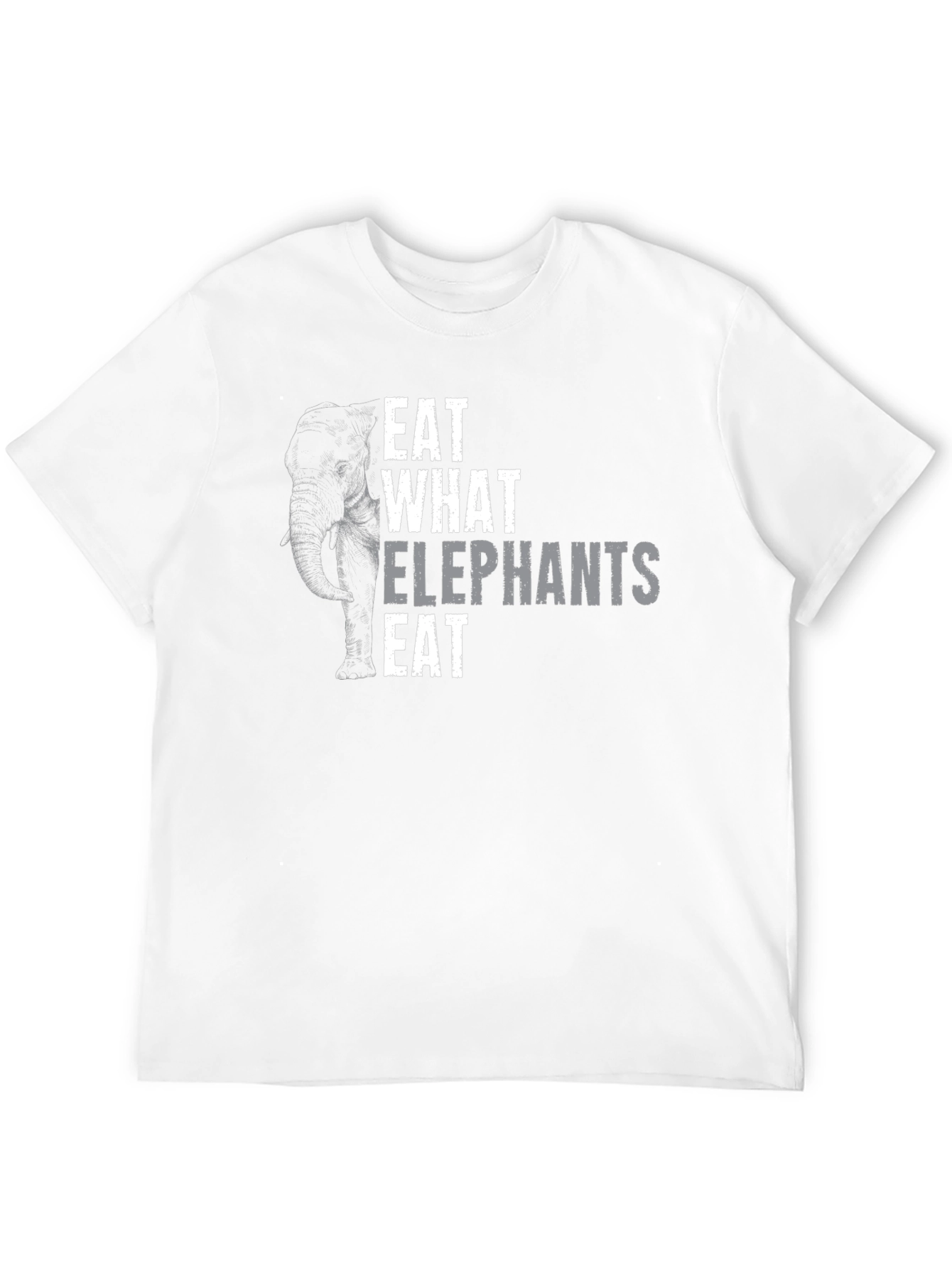 Eat What Elephants Eat Black T-Shirt