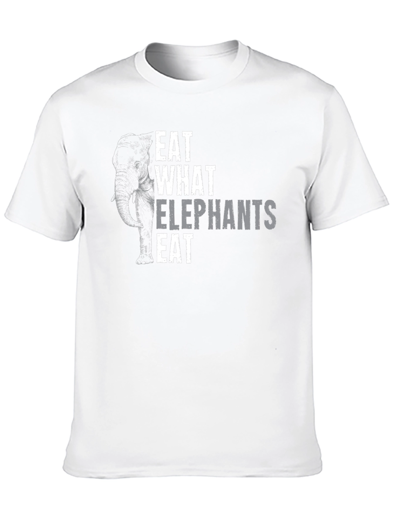 Eat What Elephants Eat Black T-Shirt