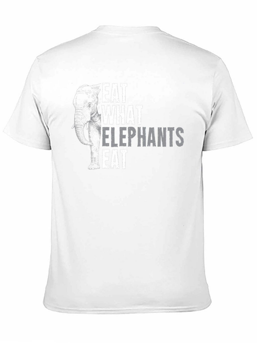 Eat What Elephants Eat Black T-Shirt