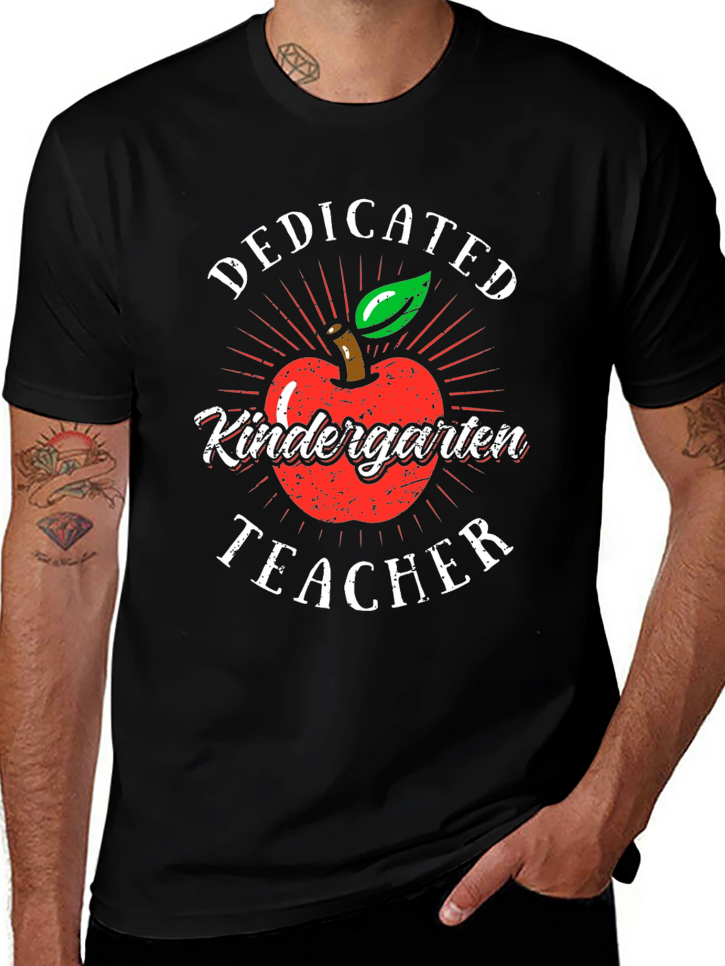 Dedicated Kindergarten Teacher T-Shirt - Apple Design