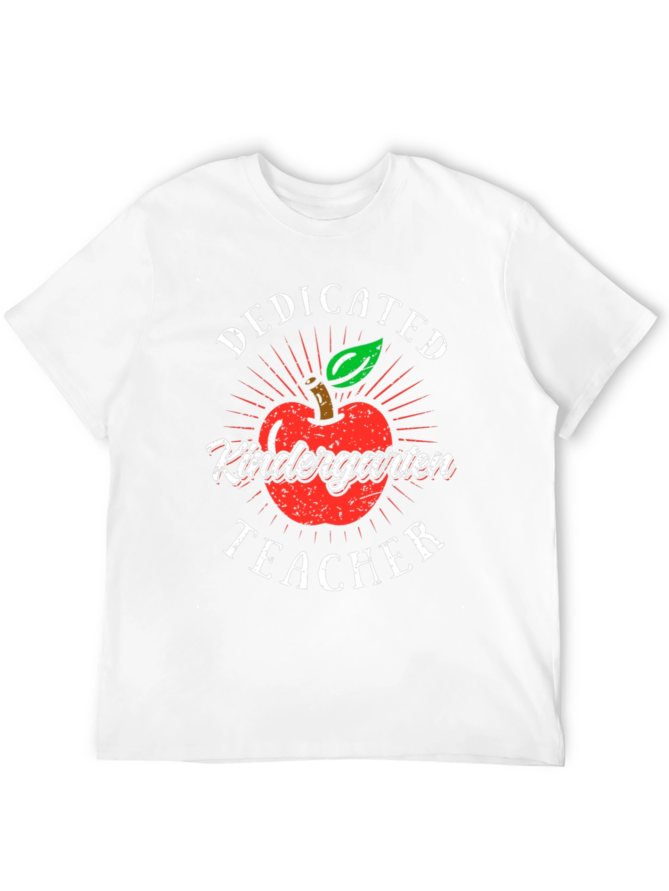 Dedicated Kindergarten Teacher T-Shirt - Apple Design