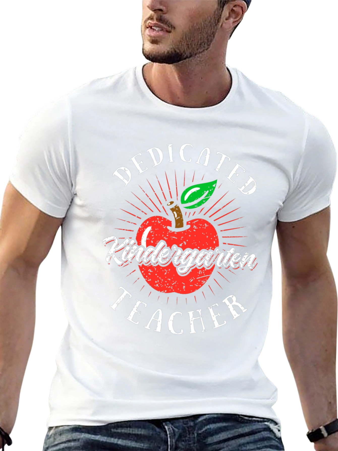 Dedicated Kindergarten Teacher T-Shirt - Apple Design