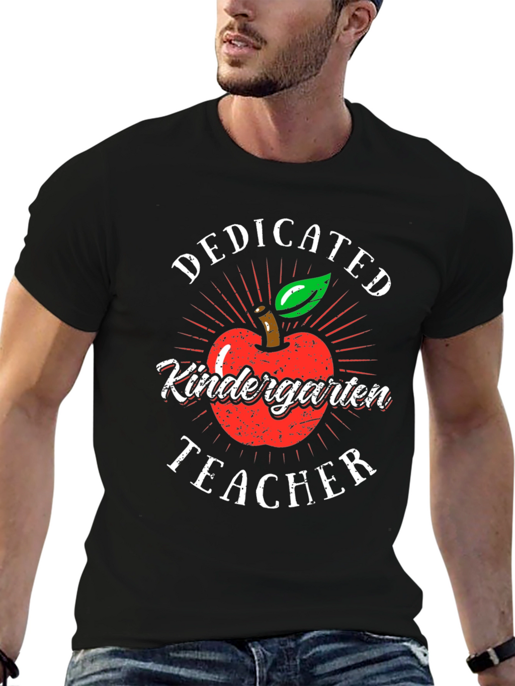 Dedicated Kindergarten Teacher T-Shirt - Apple Design