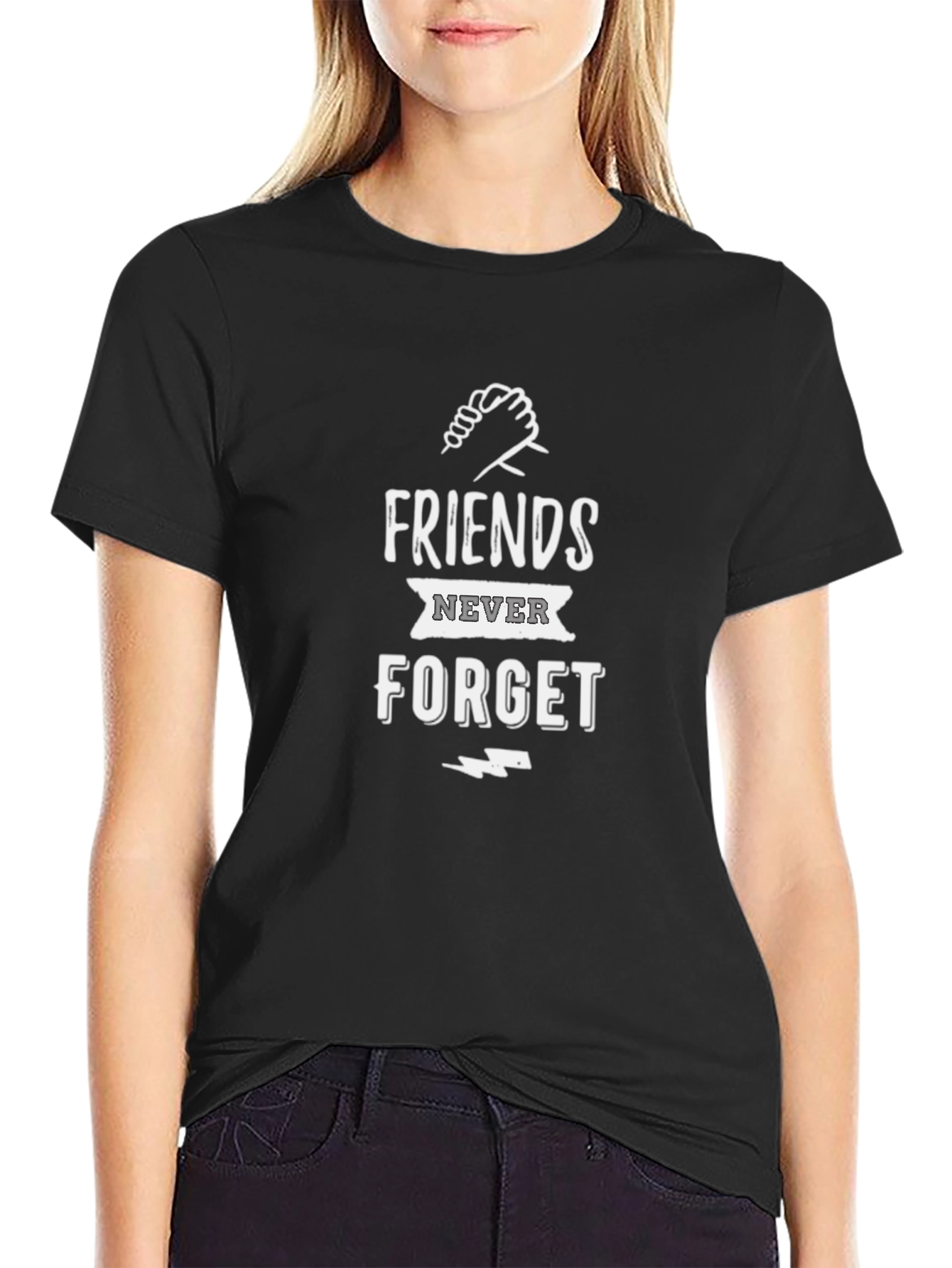 Friends Never Forget Graphic T-Shirt - Black