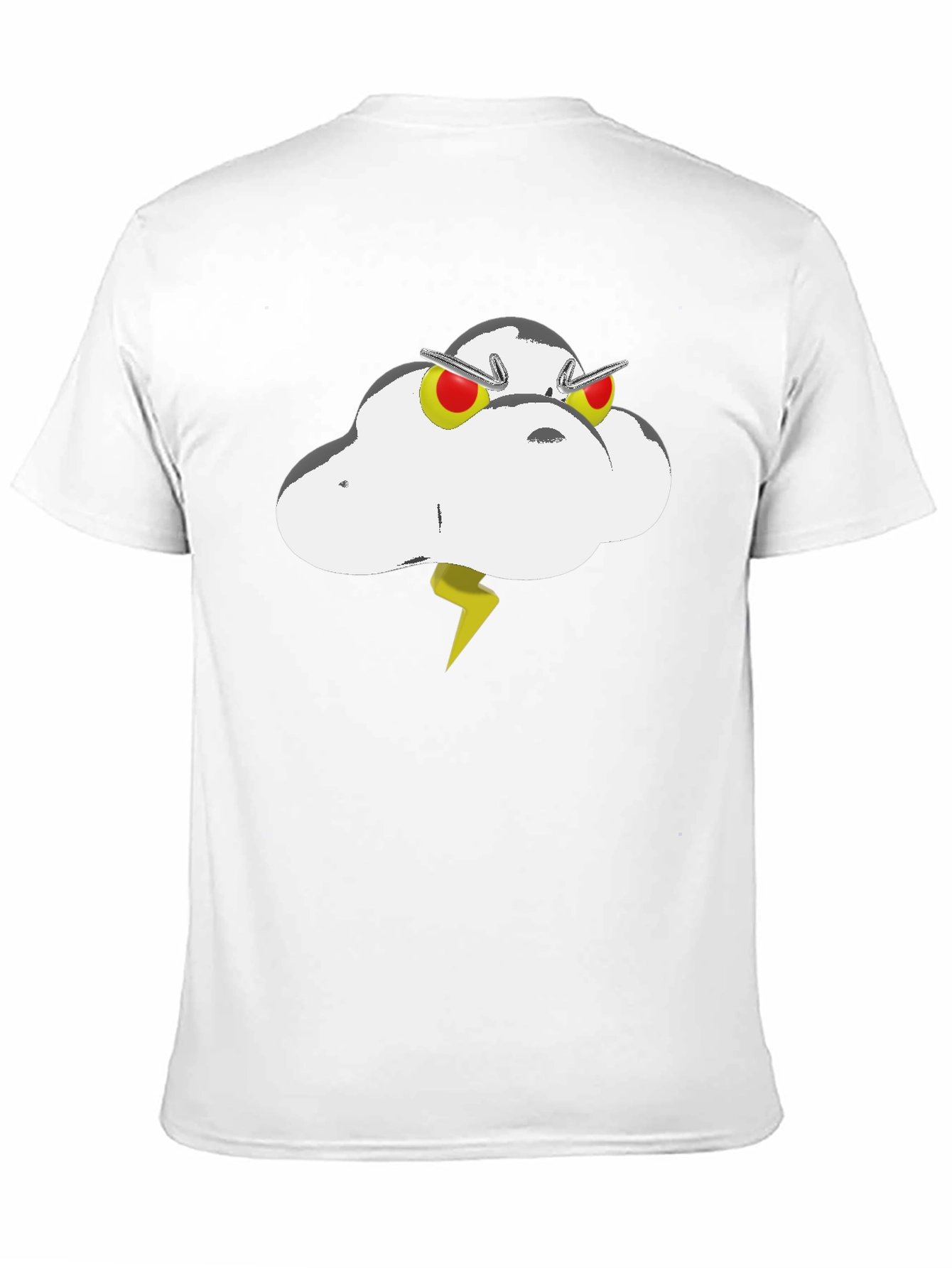 Cartoon Cloud Graphic Tee - Black