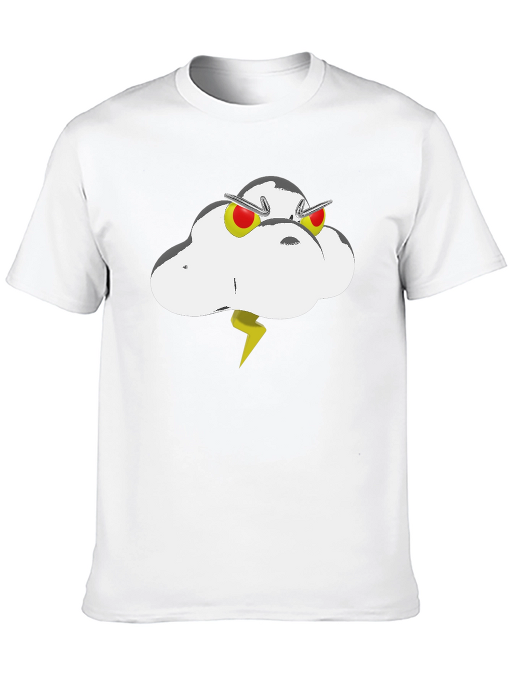 Cartoon Cloud Graphic Tee - Black