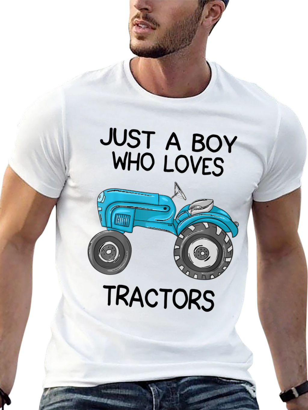 Boy Who Loves Tractors Graphic T-Shirt