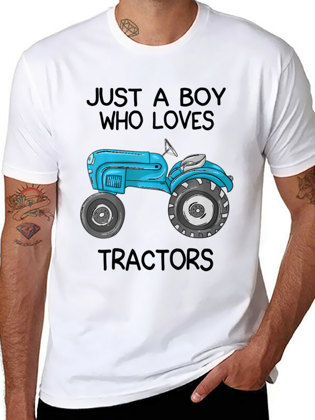 Boy Who Loves Tractors Graphic T-Shirt