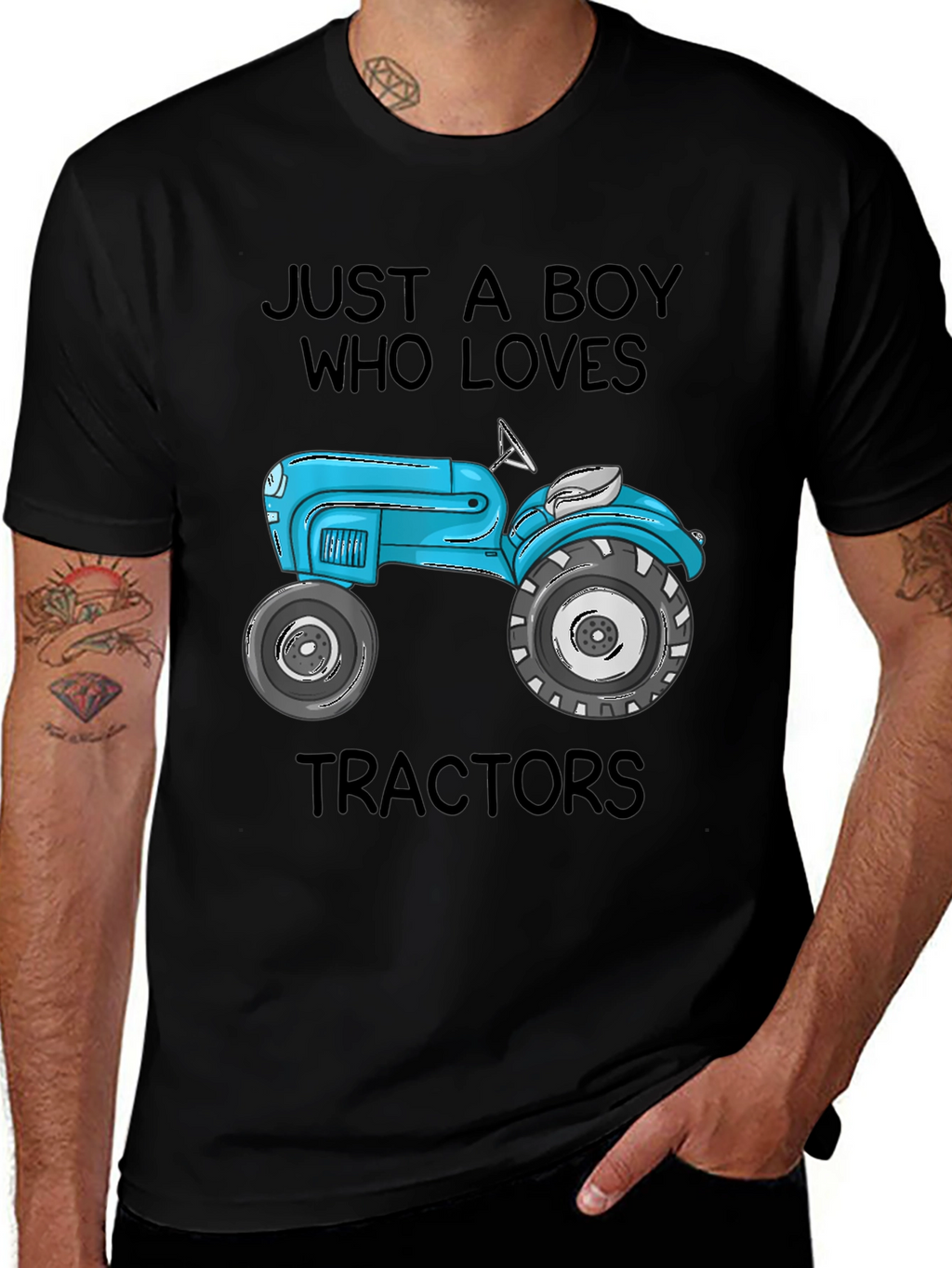 Boy Who Loves Tractors Graphic T-Shirt