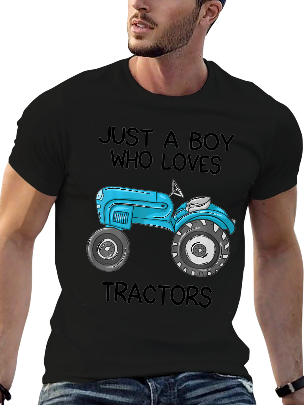 Boy Who Loves Tractors Graphic T-Shirt