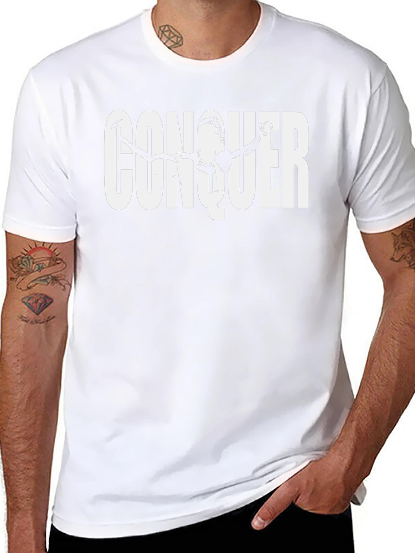 Conquer T-Shirt - Black Graphic Tee