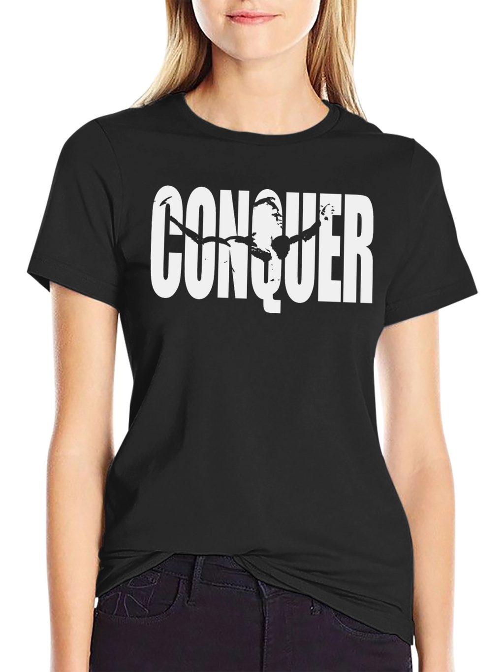 Conquer T-Shirt - Black Graphic Tee