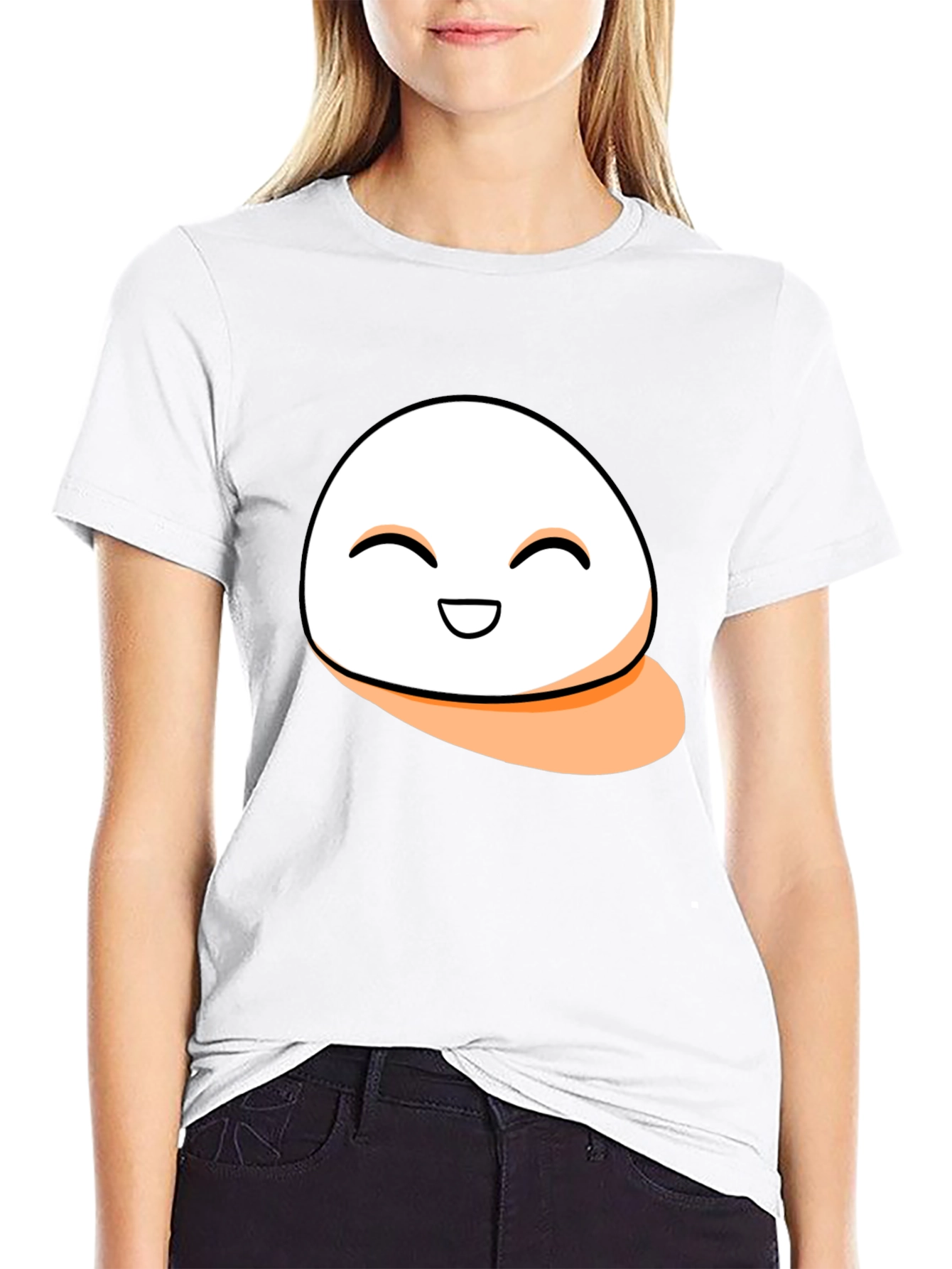 Smiling Blob Graphic Tee - Casual Comfort