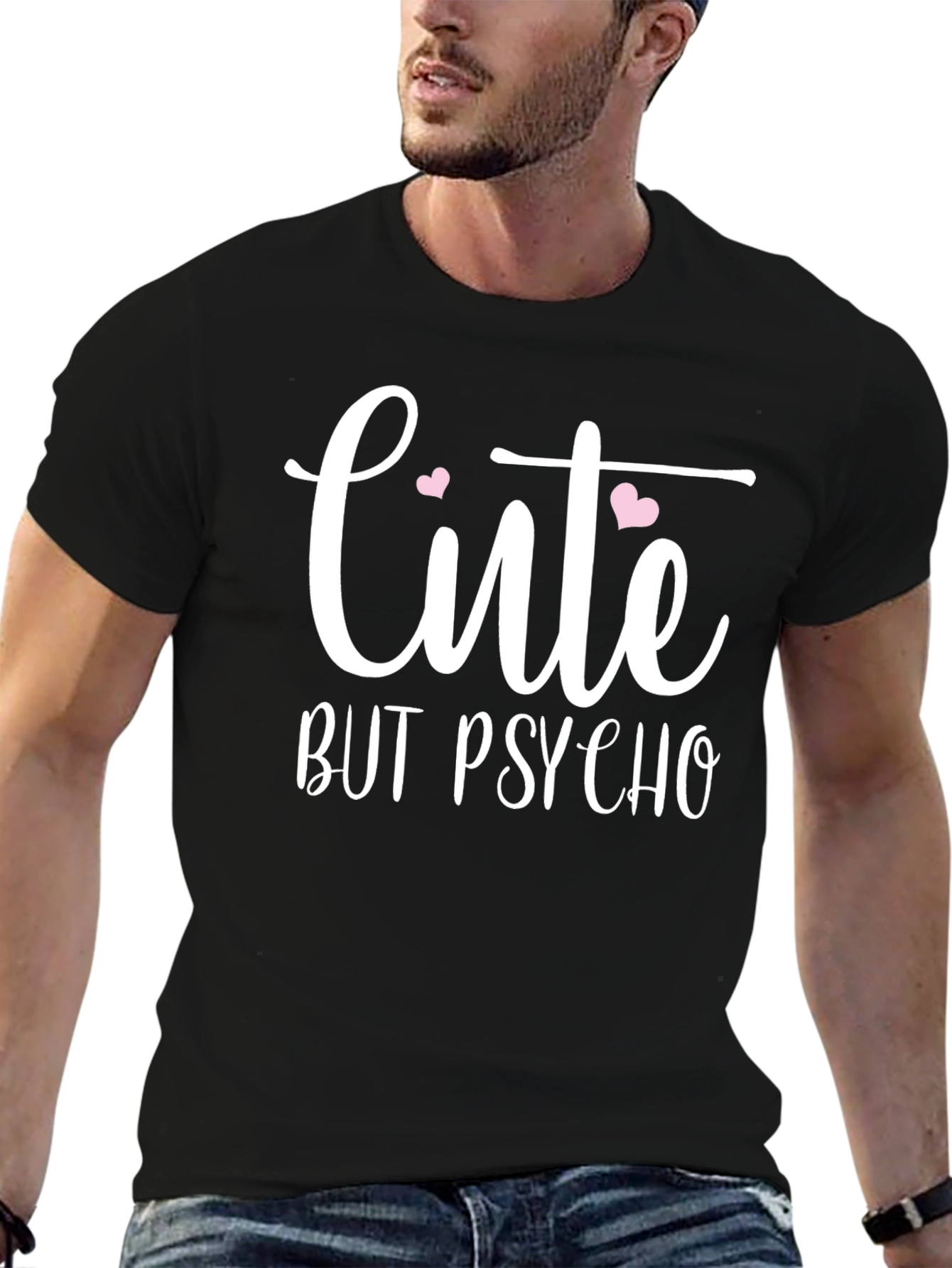 Cute But Psycho Graphic T-Shirt - Trendy Slogan Tee