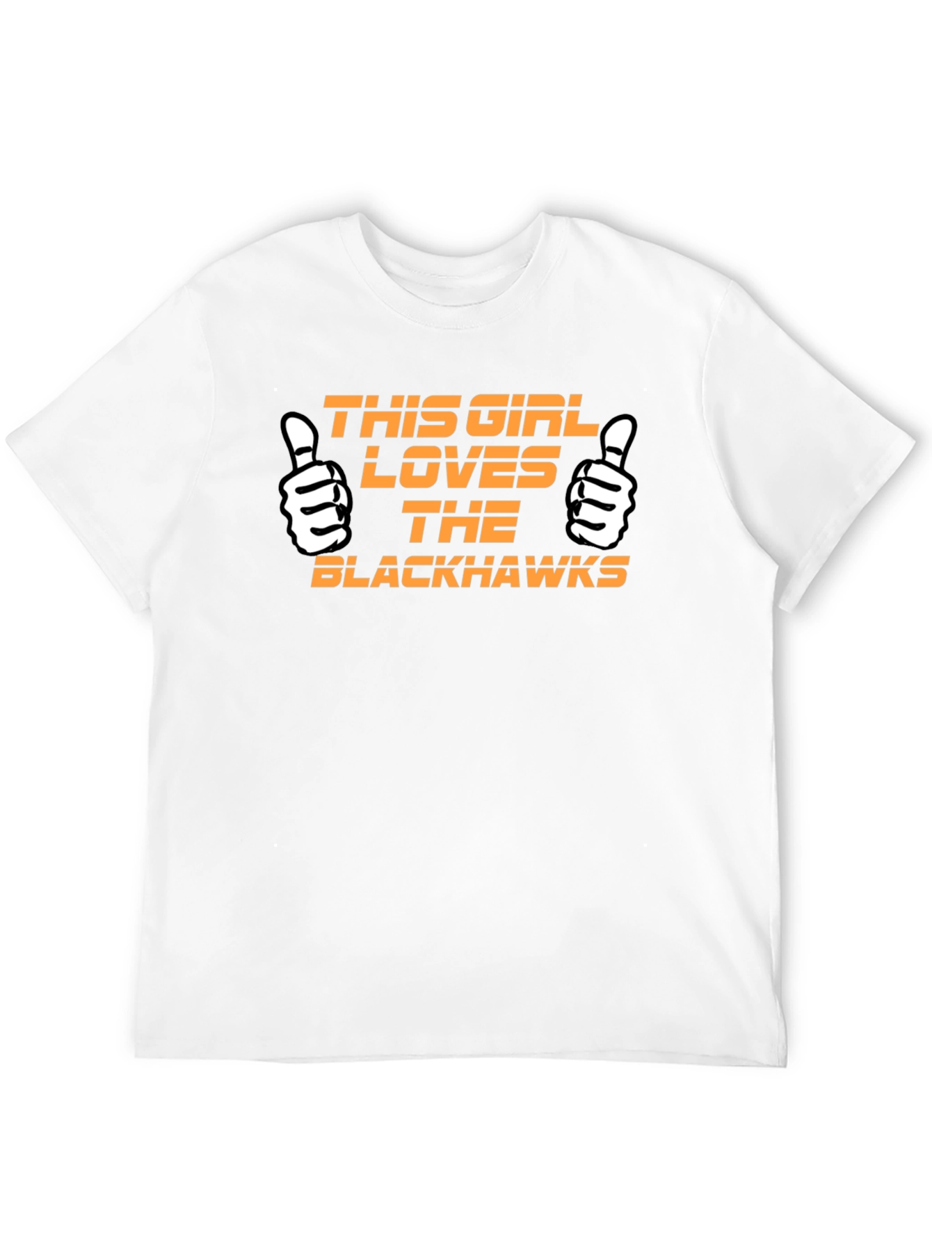 Black T-Shirt - This Girl Loves Blackhawks