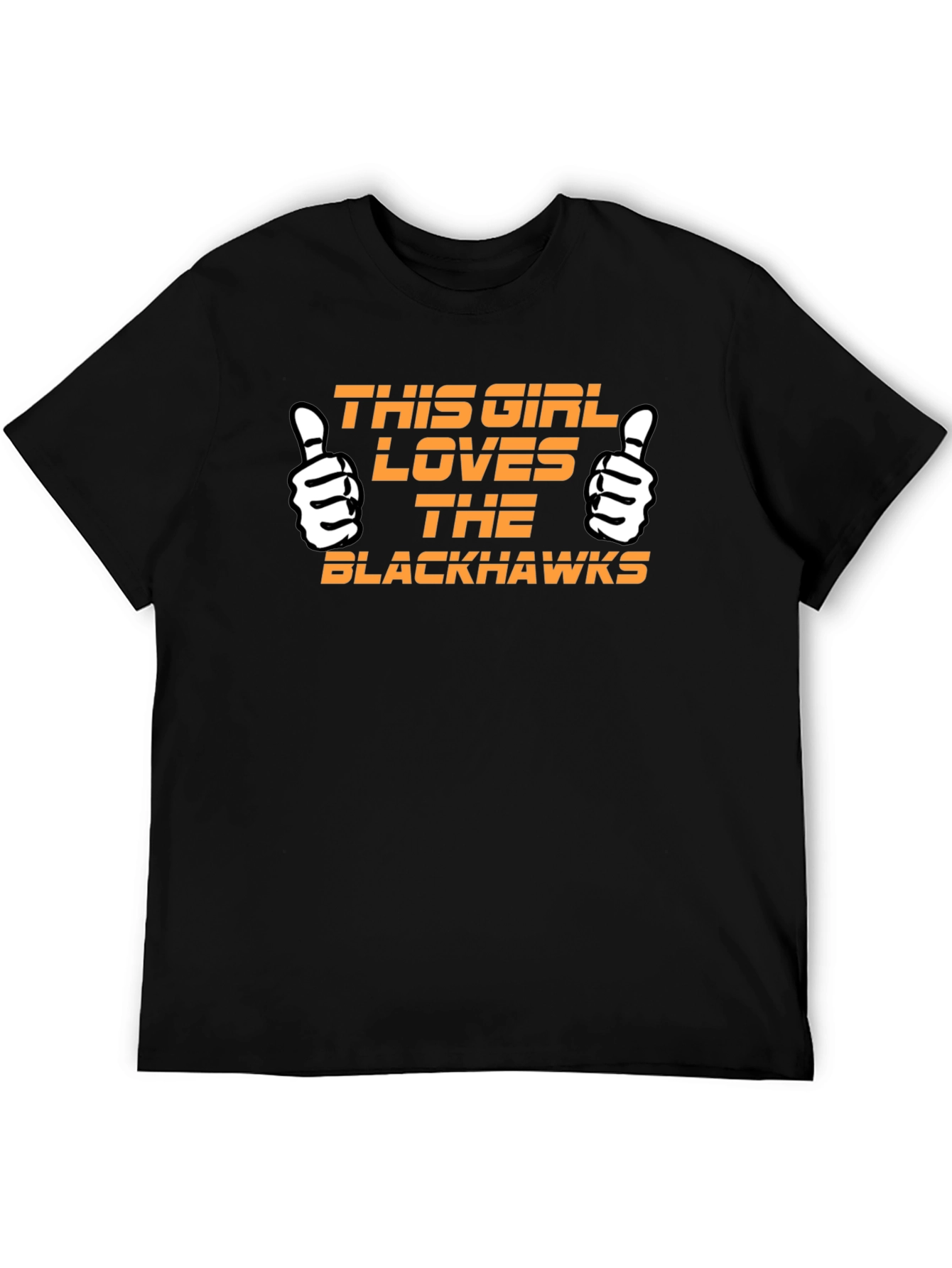Black T-Shirt - This Girl Loves Blackhawks