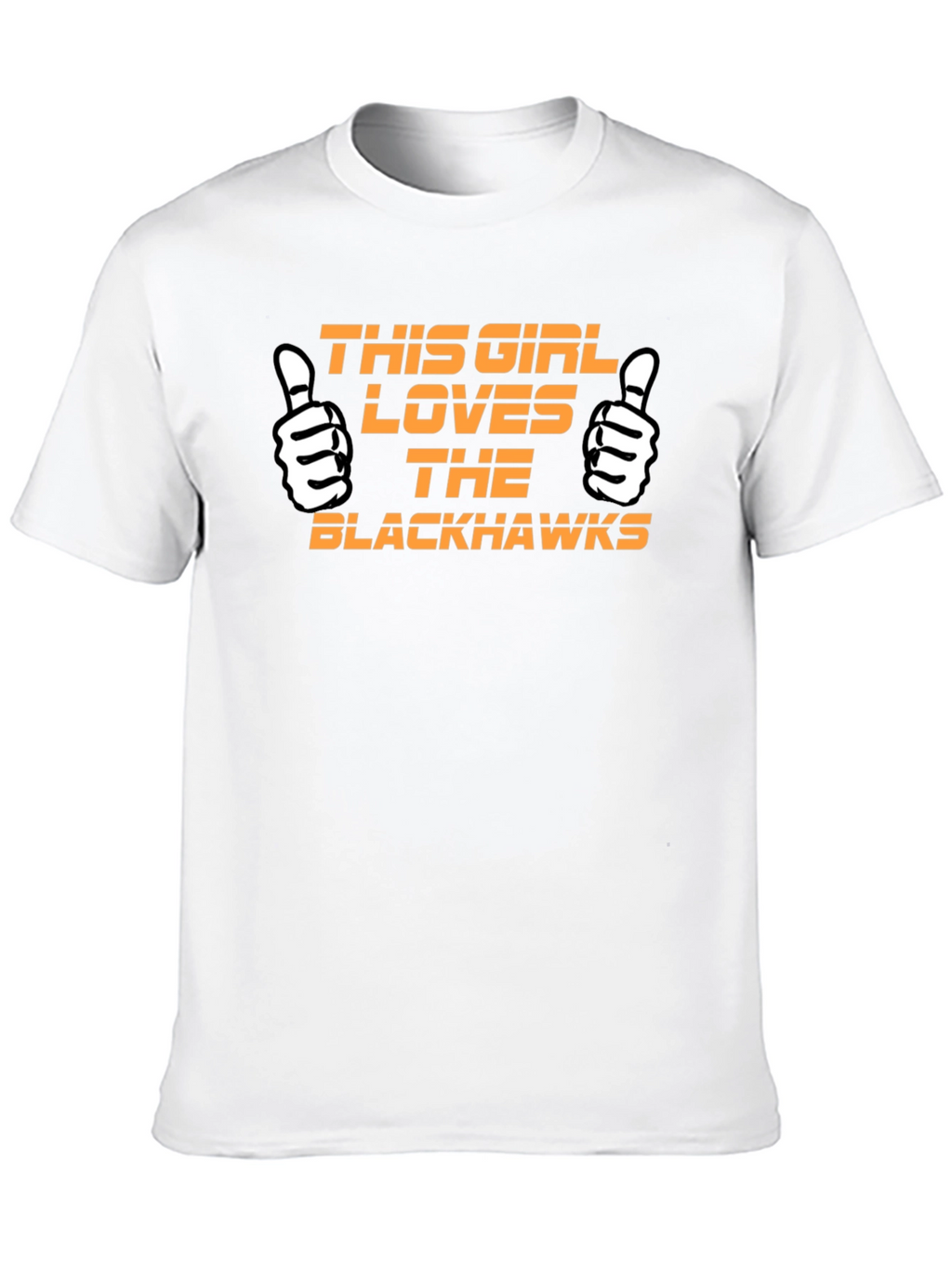 Black T-Shirt - This Girl Loves Blackhawks