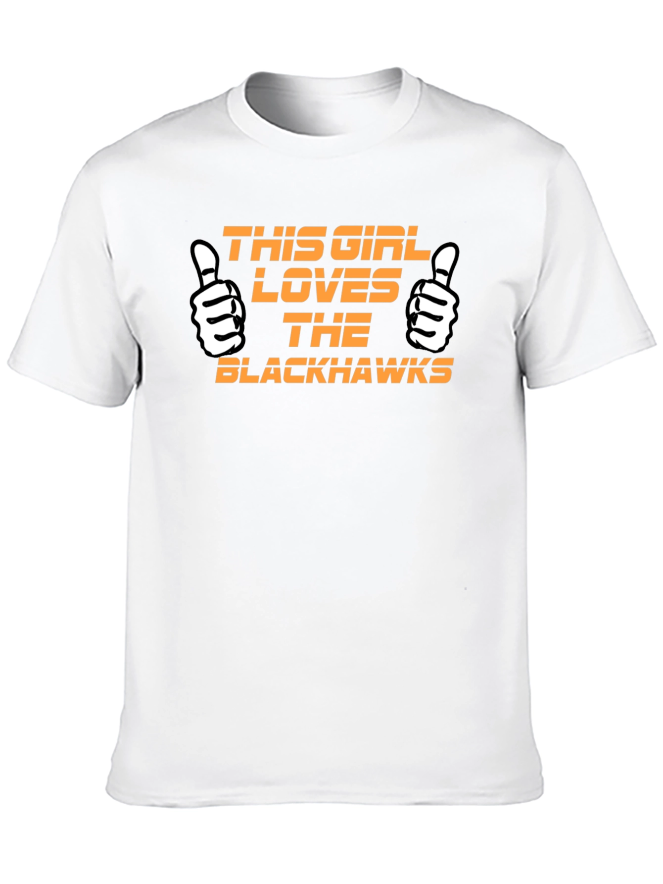 Black T-Shirt - This Girl Loves Blackhawks