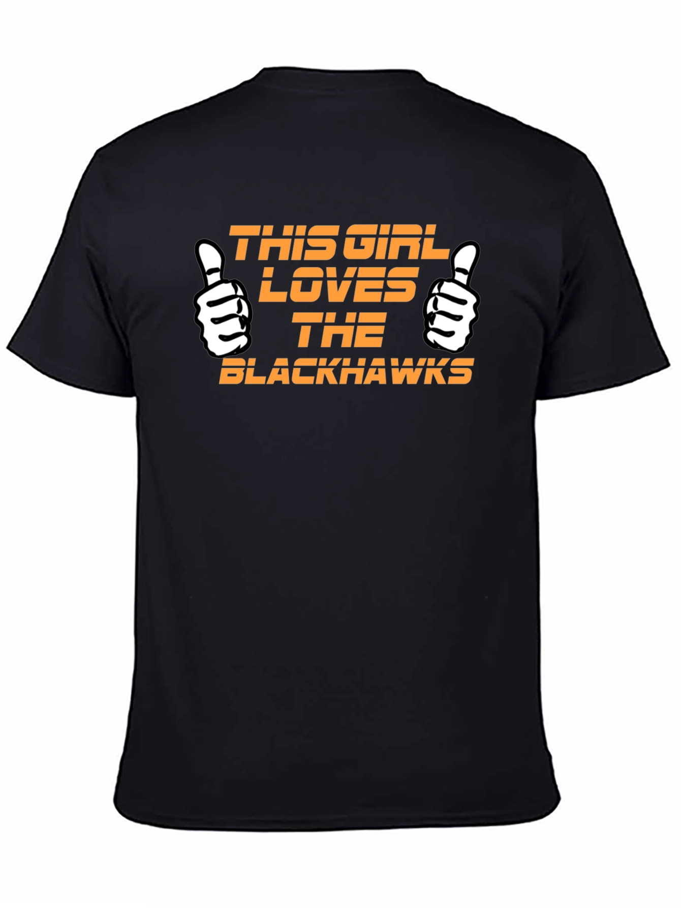 Black T-Shirt - This Girl Loves Blackhawks