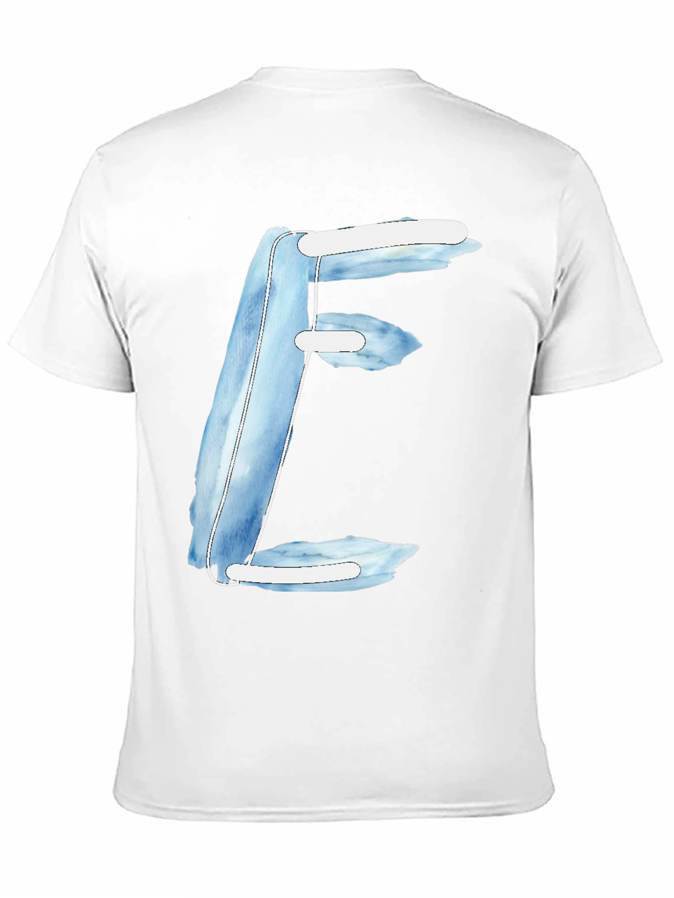 Artistic Letter E Graphic Tee - Soft Black Cotton