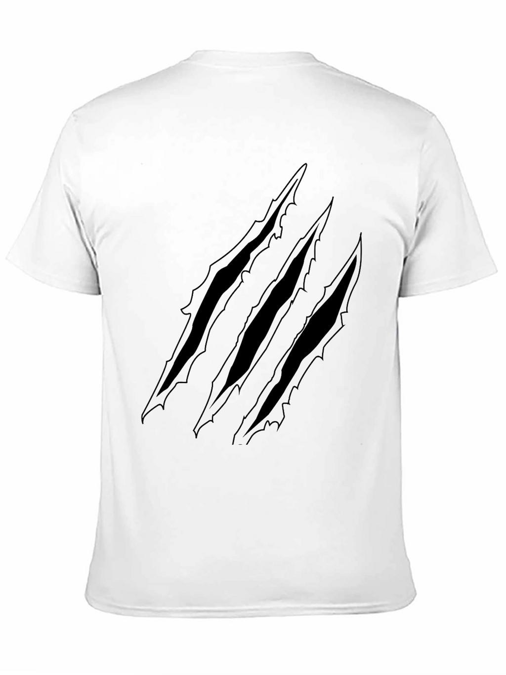 Claw Mark Graphic Print Black T-Shirt