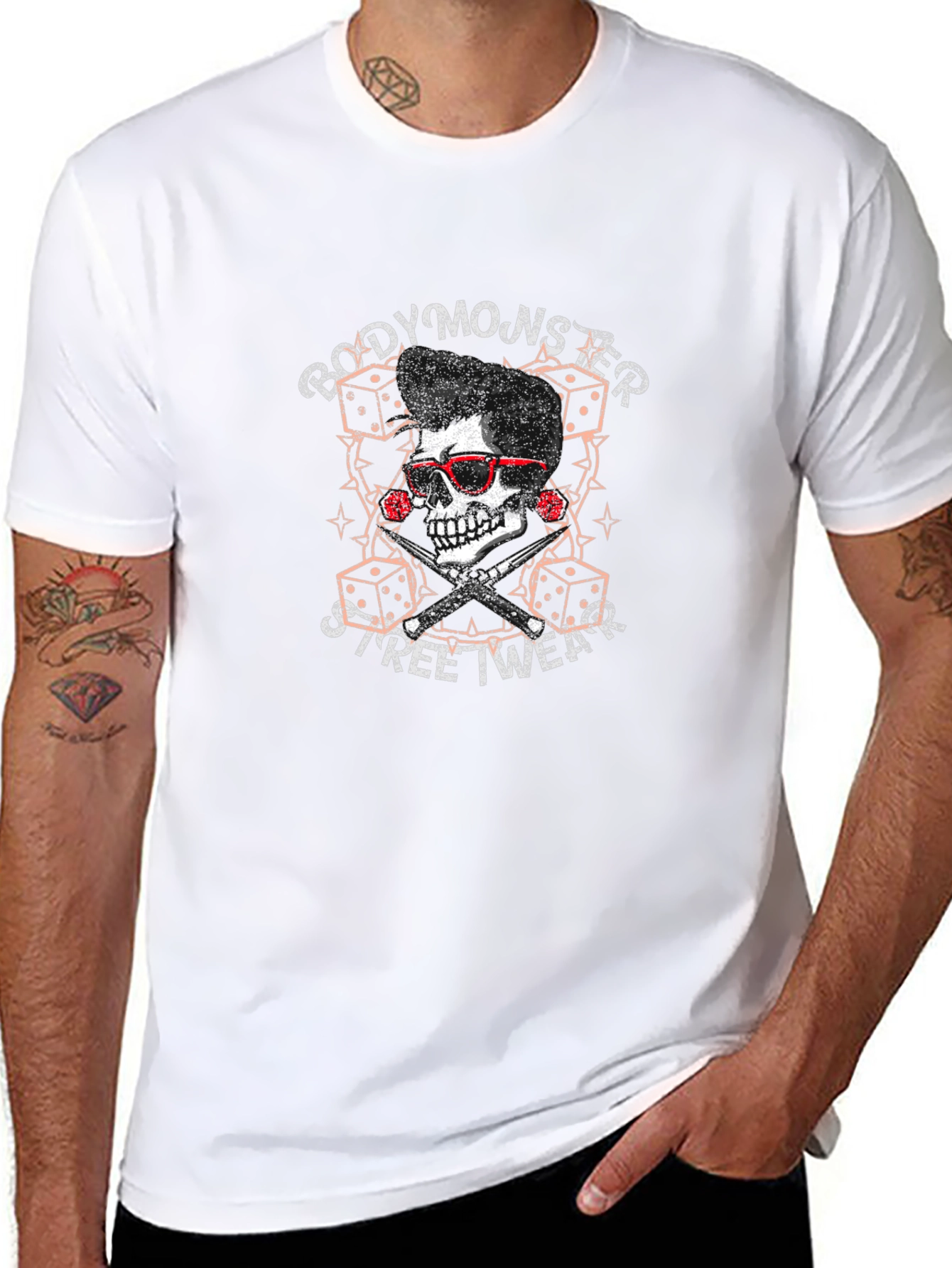 Body Monster Streetwear T-Shirt - Skull Design
