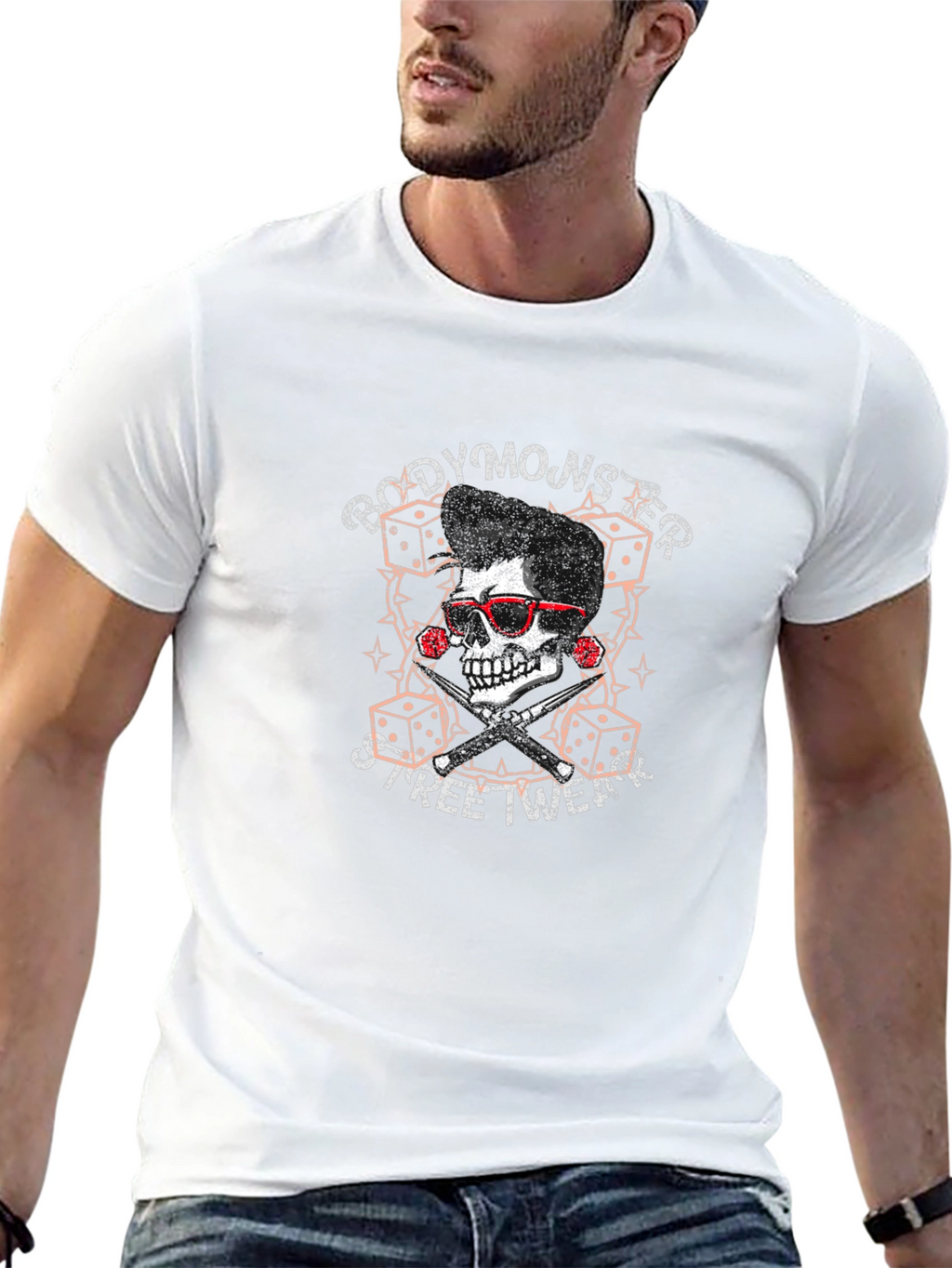 Body Monster Streetwear T-Shirt - Skull Design
