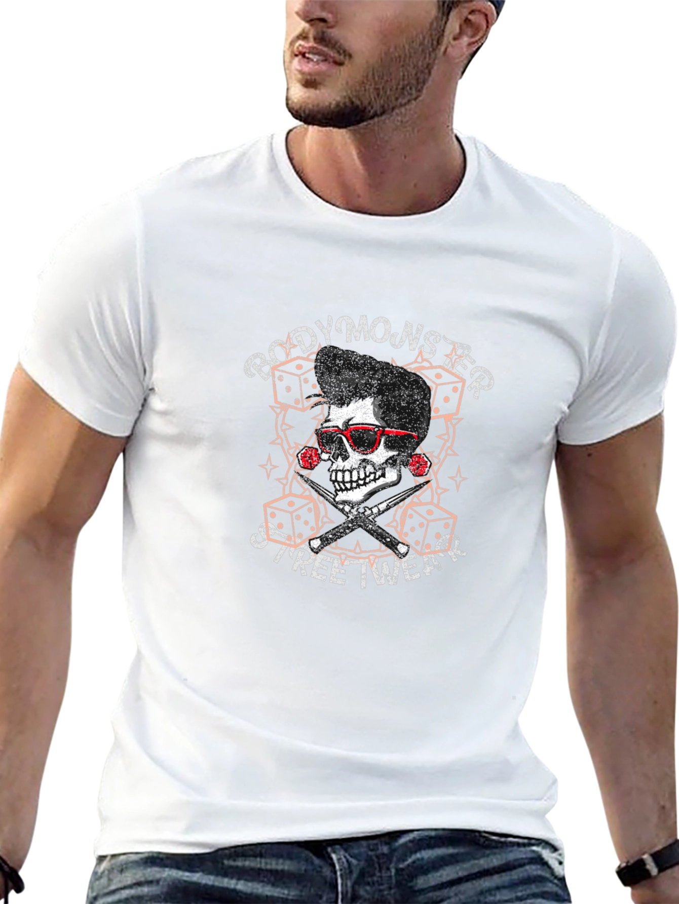 Body Monster Streetwear T-Shirt - Skull Design