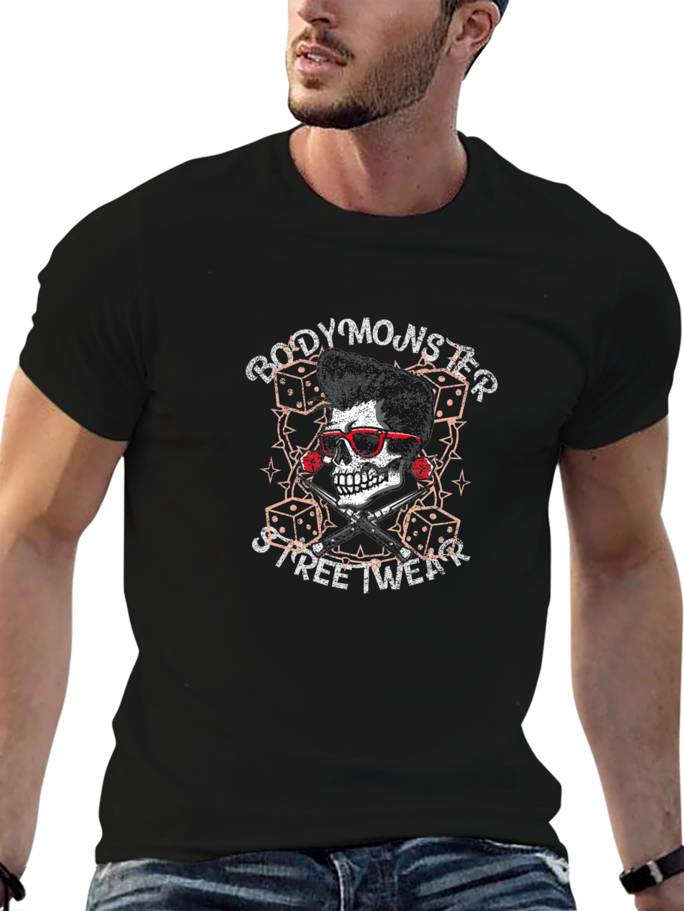 Body Monster Streetwear T-Shirt - Skull Design