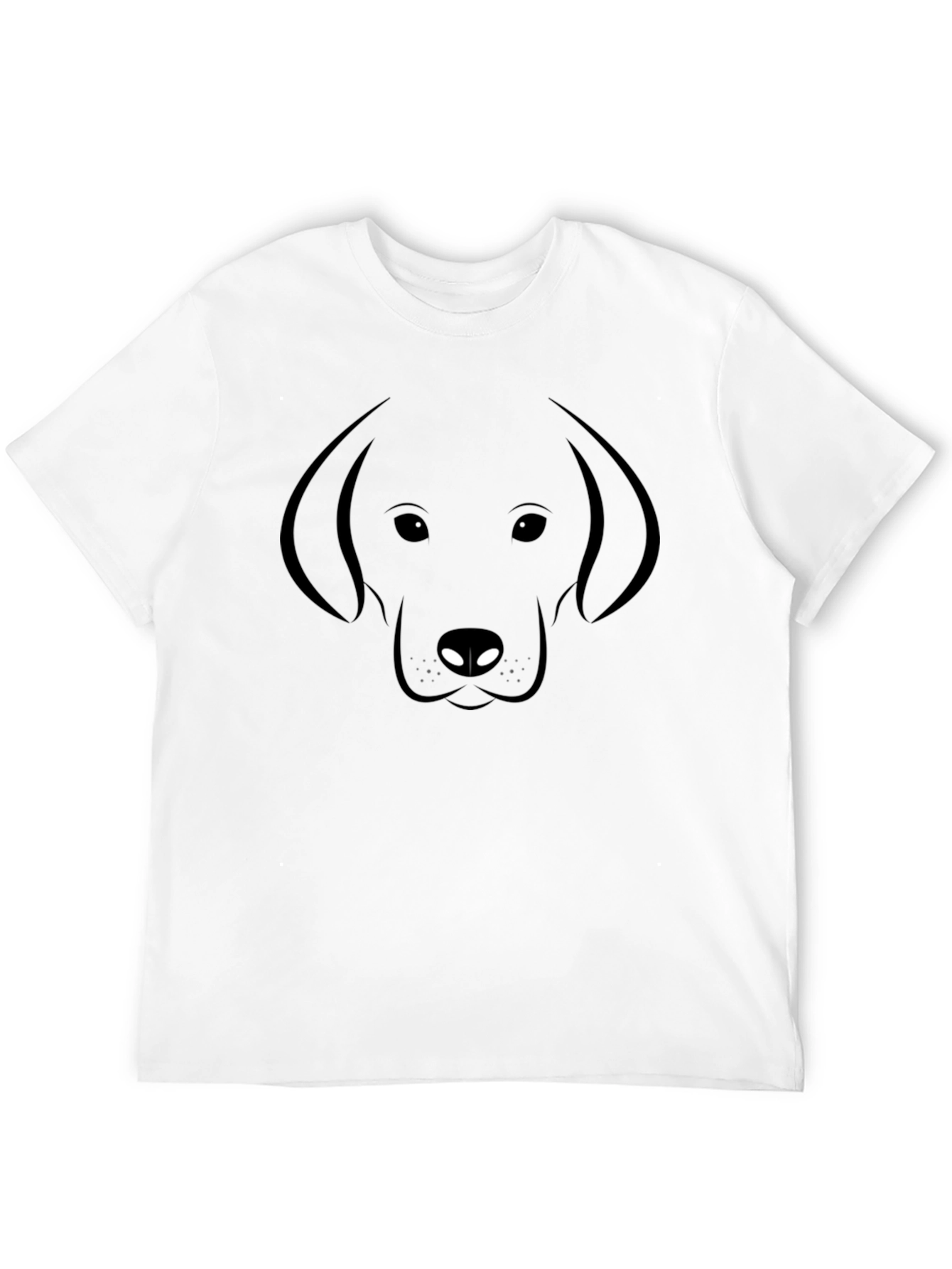 Black Dog Graphic Tee - Minimalist Style