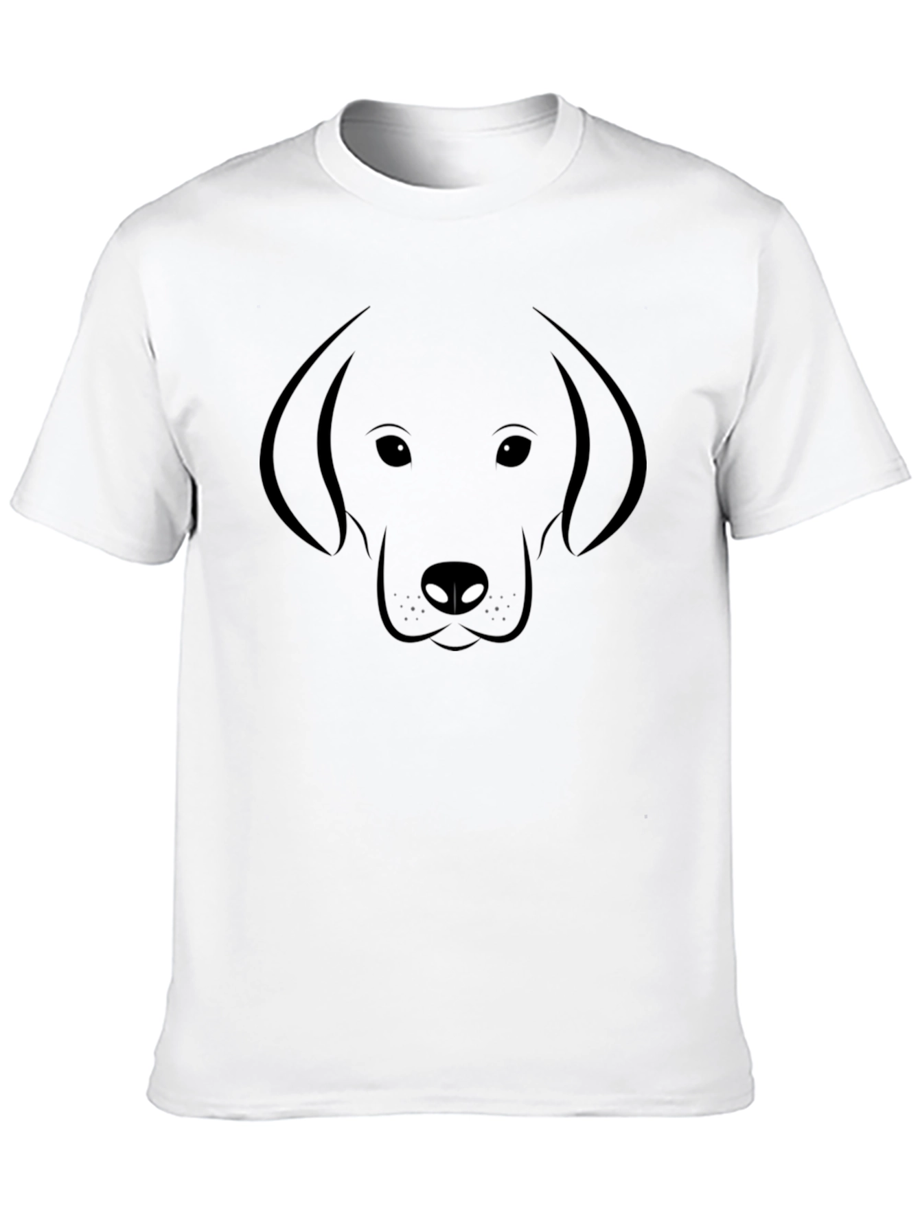 Black Dog Graphic Tee - Minimalist Style