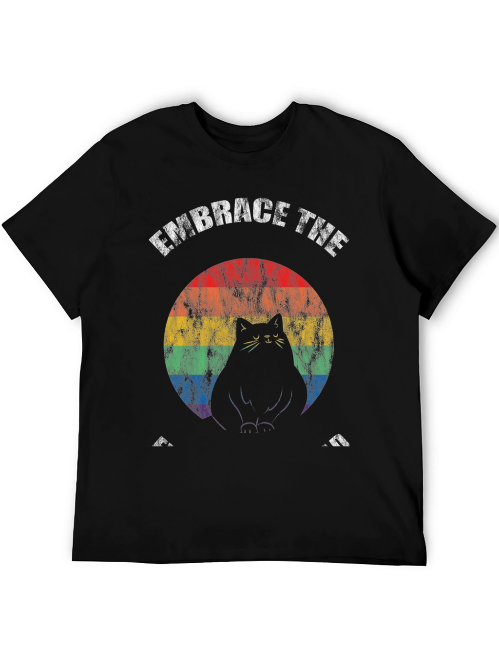 Embrace The Fat Cat Rainbow T-Shirt