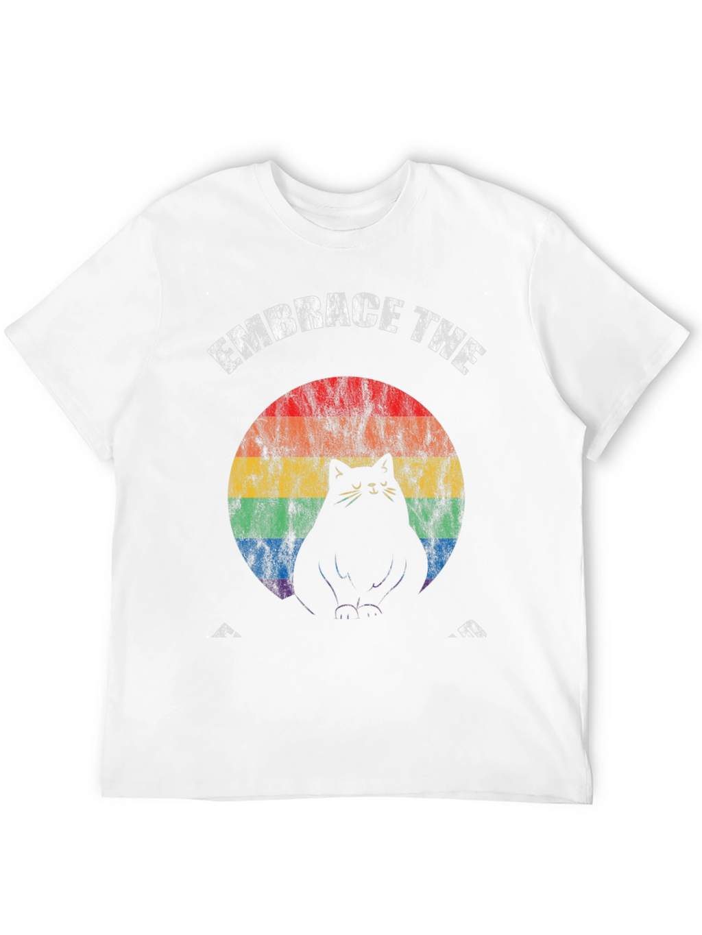Embrace The Fat Cat Rainbow T-Shirt
