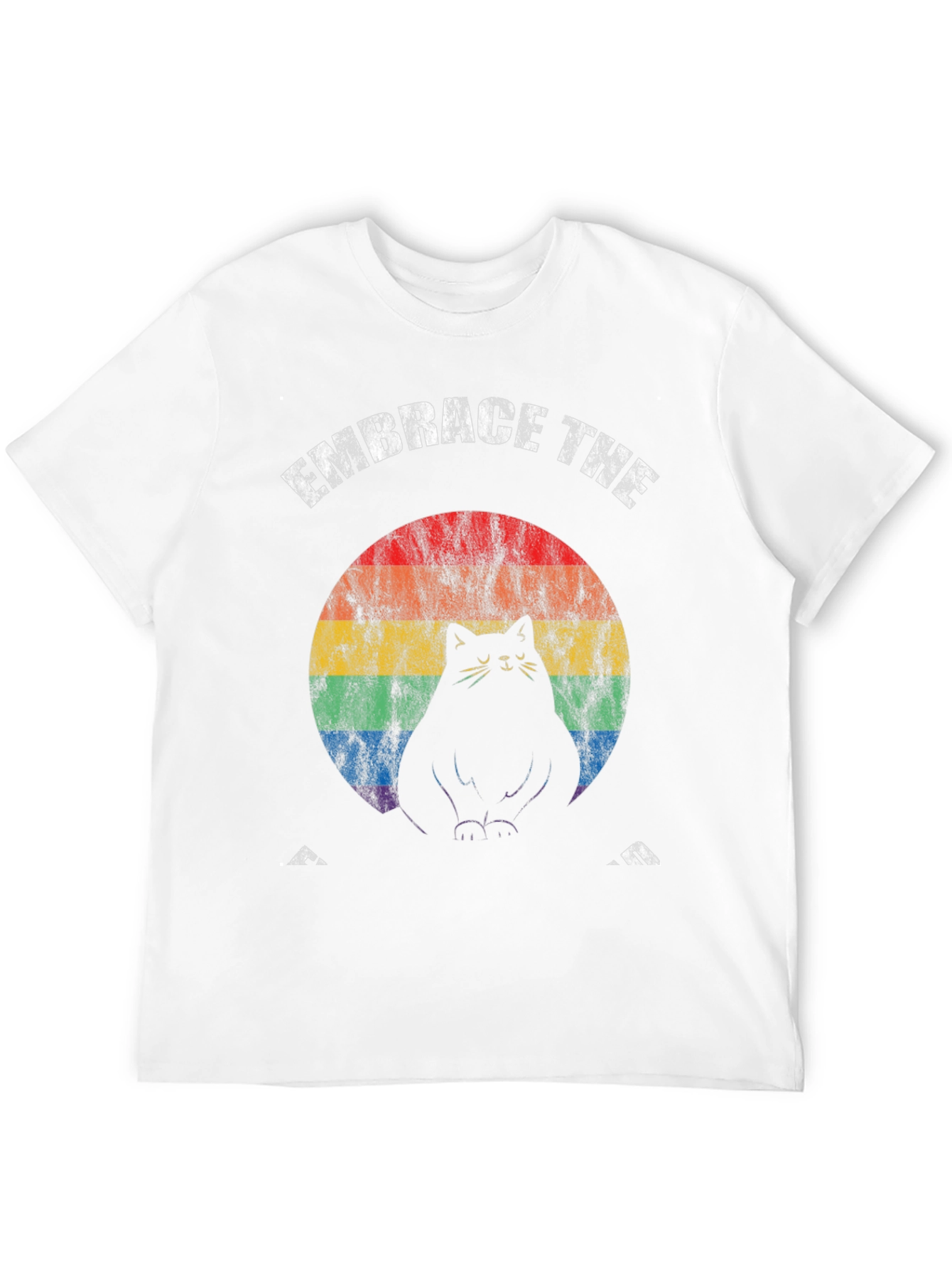 Embrace The Fat Cat Rainbow T-Shirt