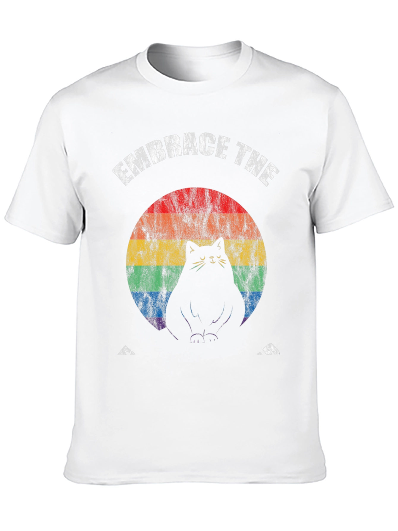 Embrace The Fat Cat Rainbow T-Shirt