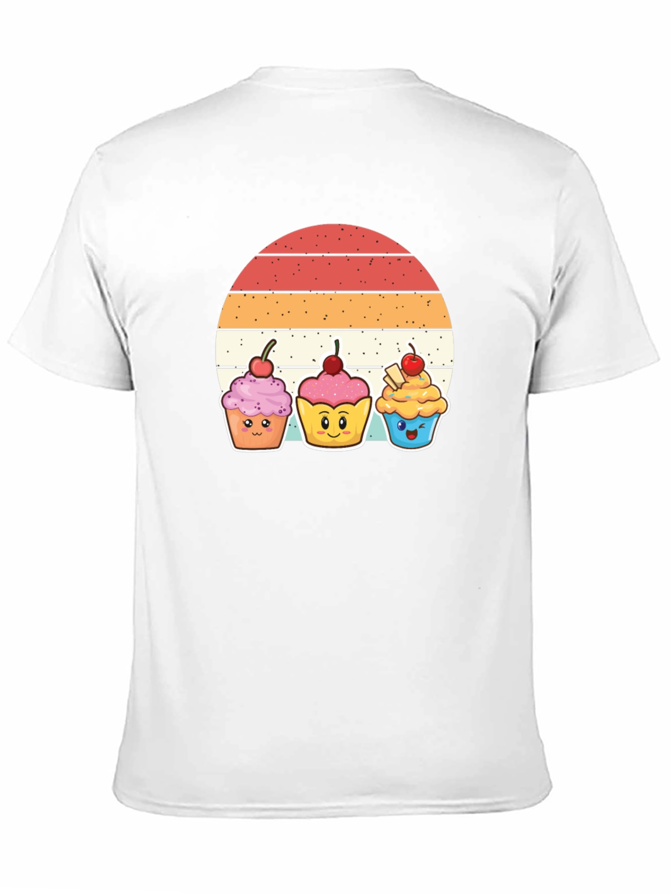 Cute Cupcake Sunset T-Shirt - Whimsical Graphic Tee