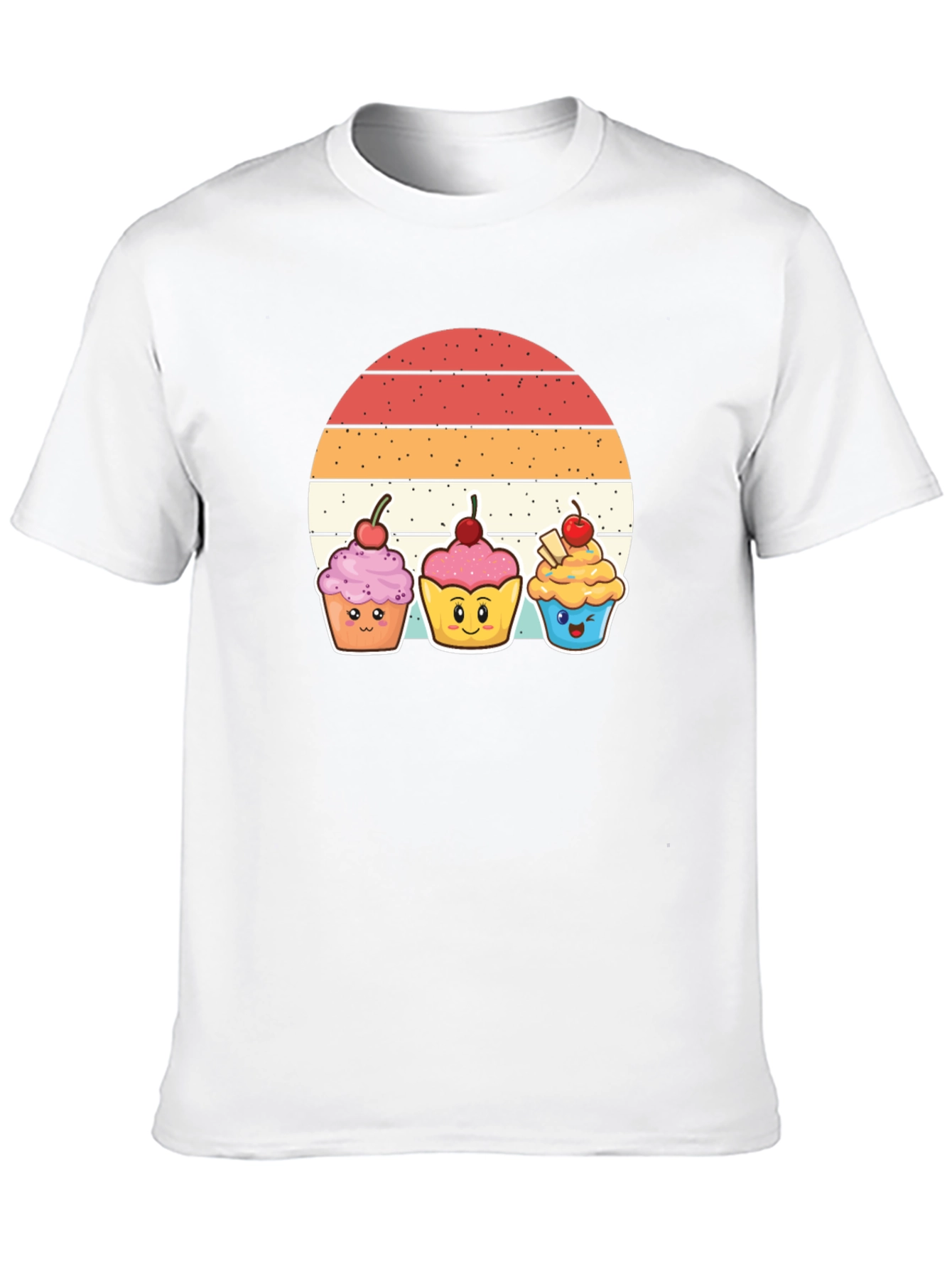 Cute Cupcake Sunset T-Shirt - Whimsical Graphic Tee