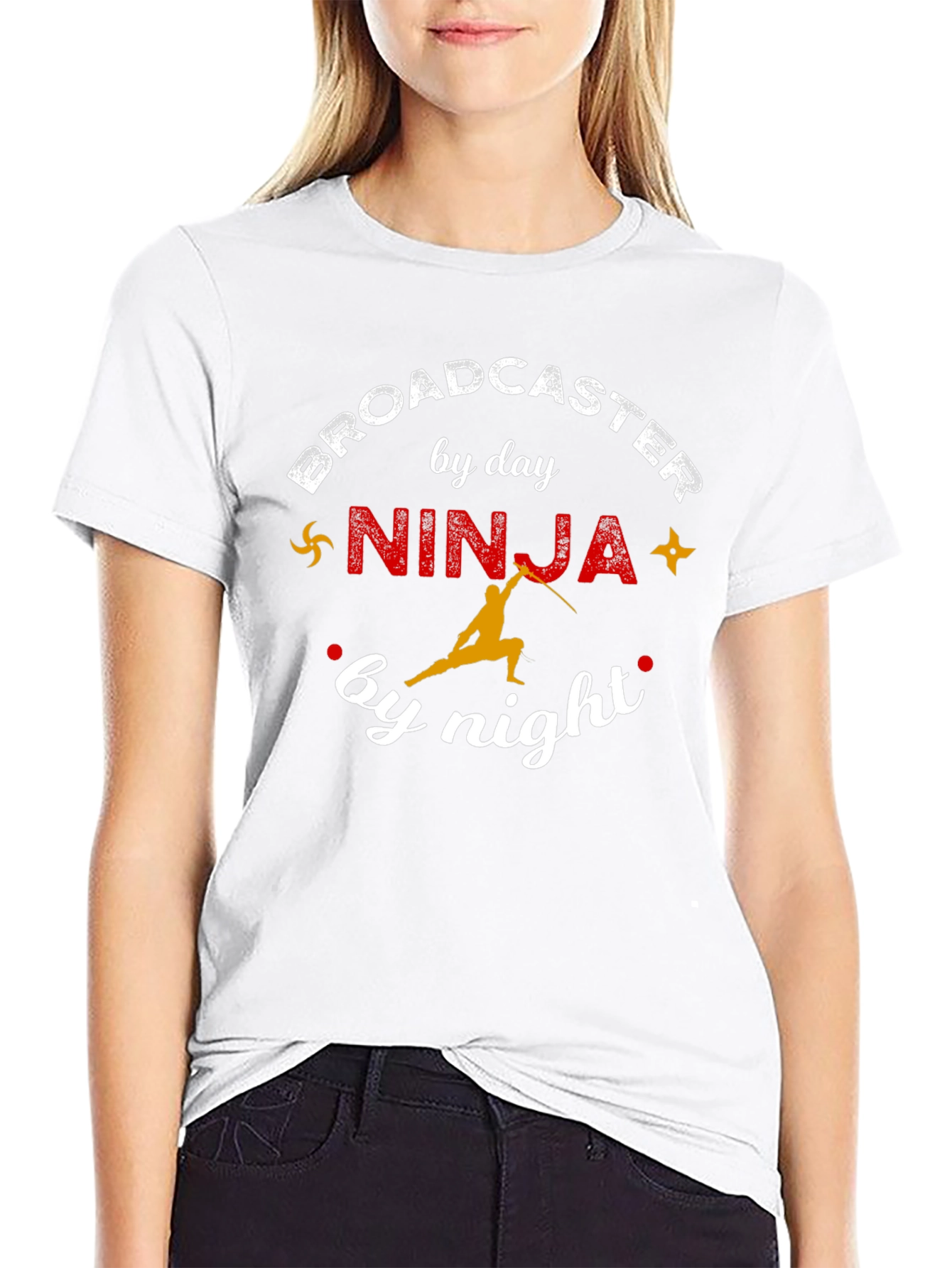 Broadcaster by Day Ninja by Night Graphic T-Shirt
