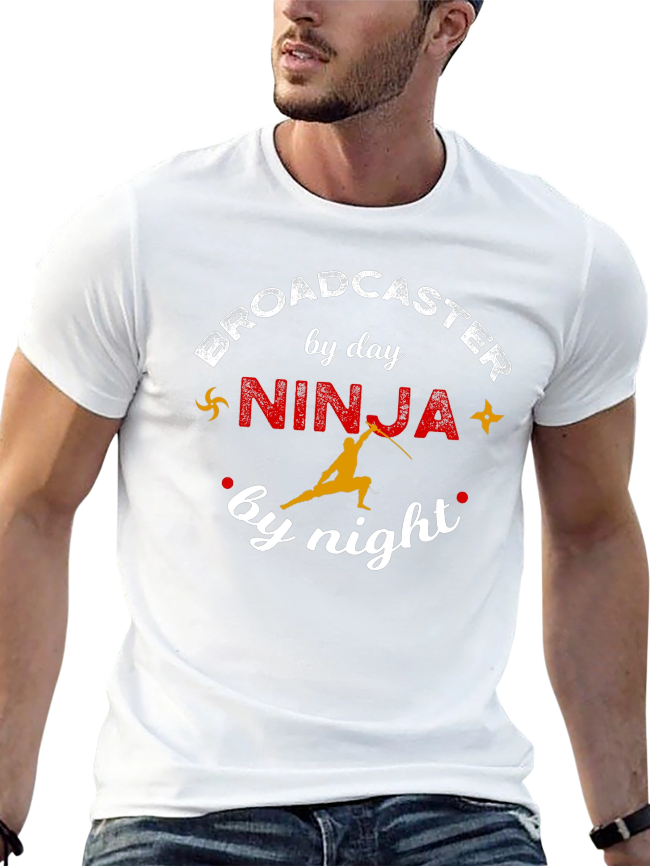 Broadcaster by Day Ninja by Night Graphic T-Shirt