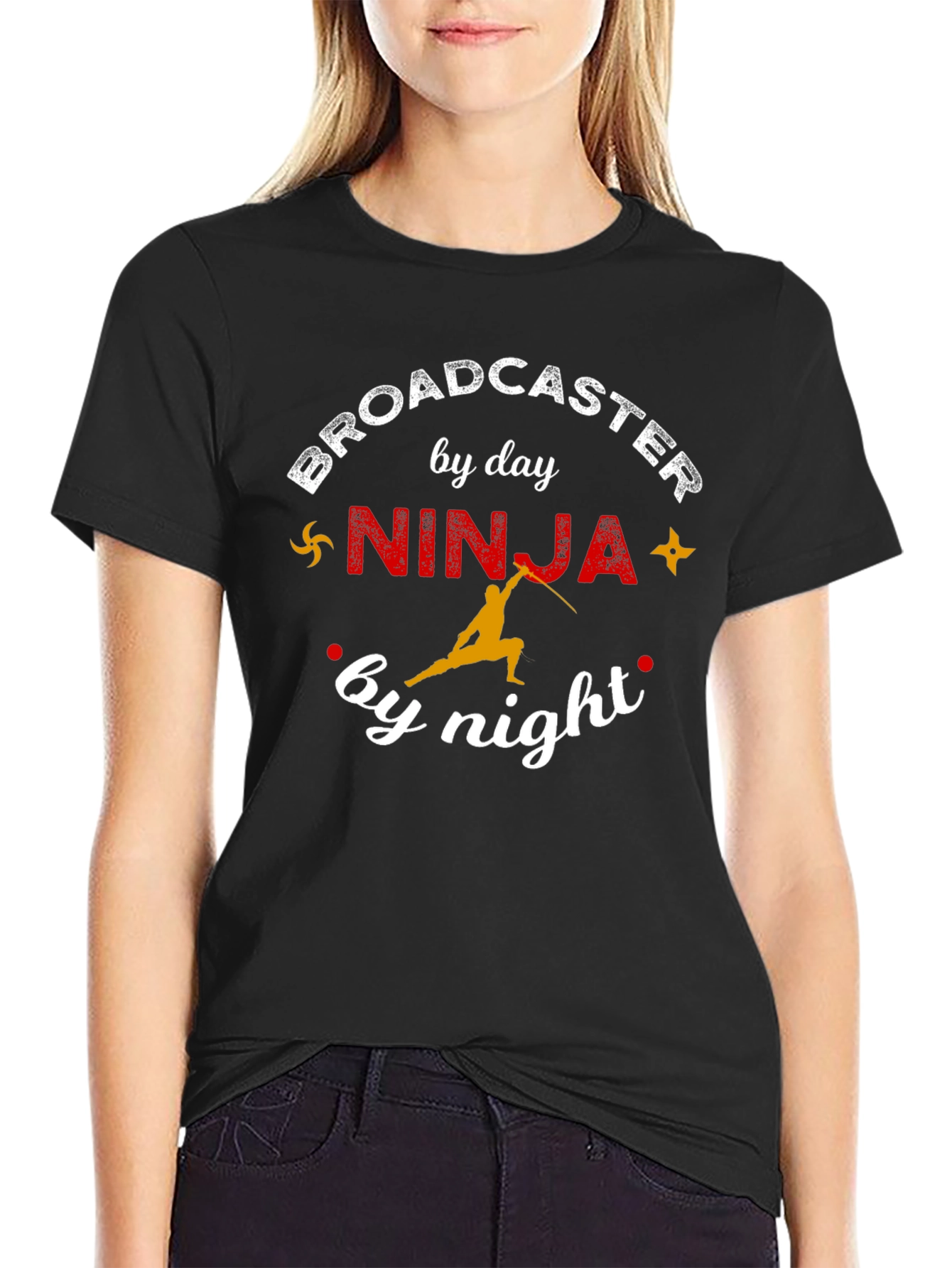Broadcaster by Day Ninja by Night Graphic T-Shirt