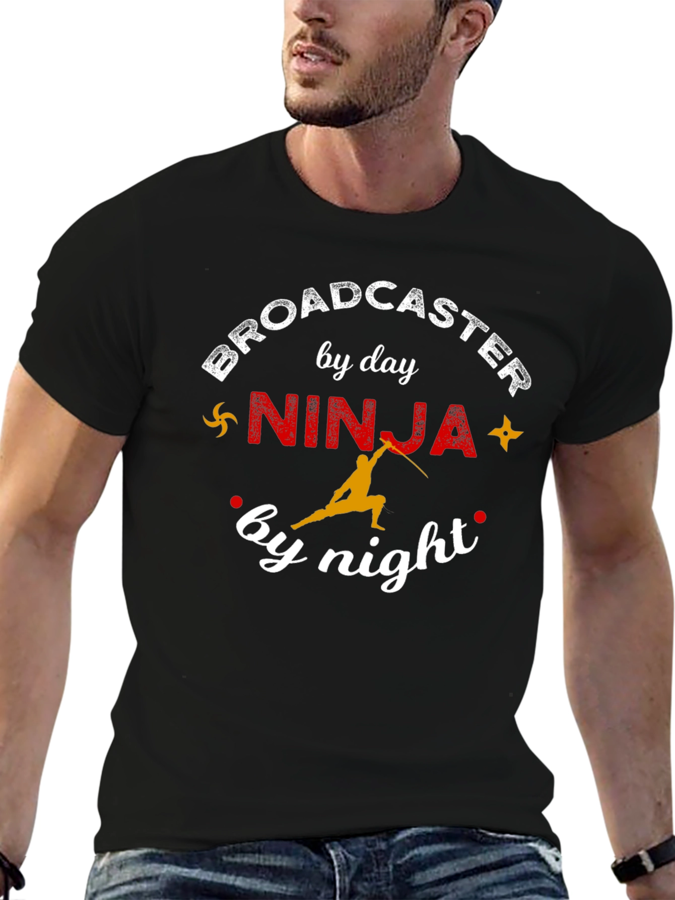 Broadcaster by Day Ninja by Night Graphic T-Shirt