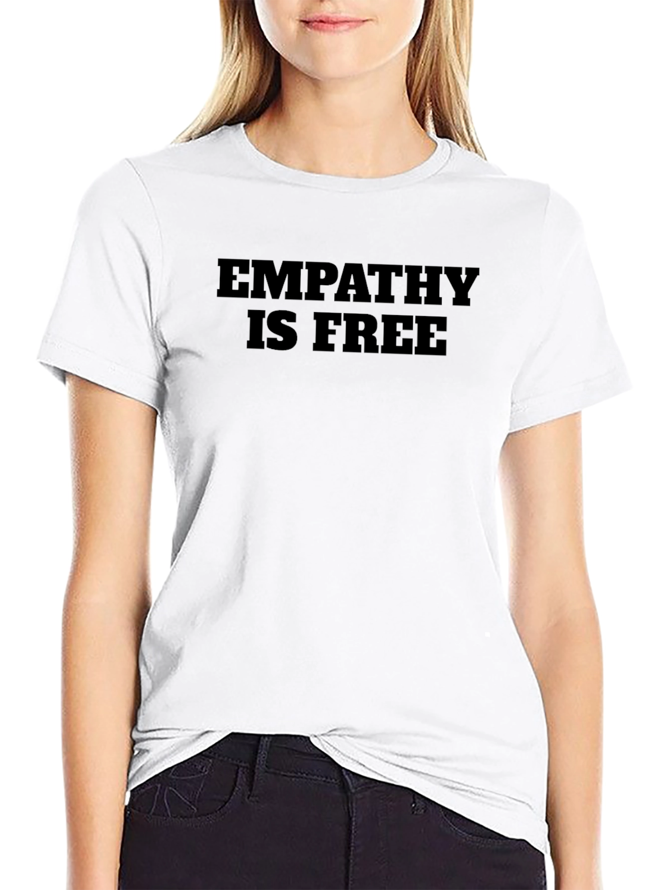 Empathy is Free Black Graphic T-Shirt