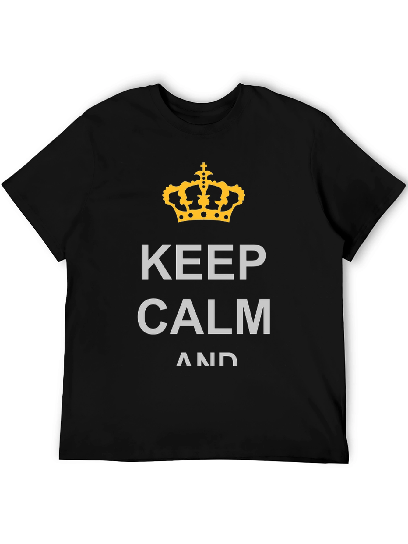 Keep Calm Graphic Tee - Black Cotton T-Shirt