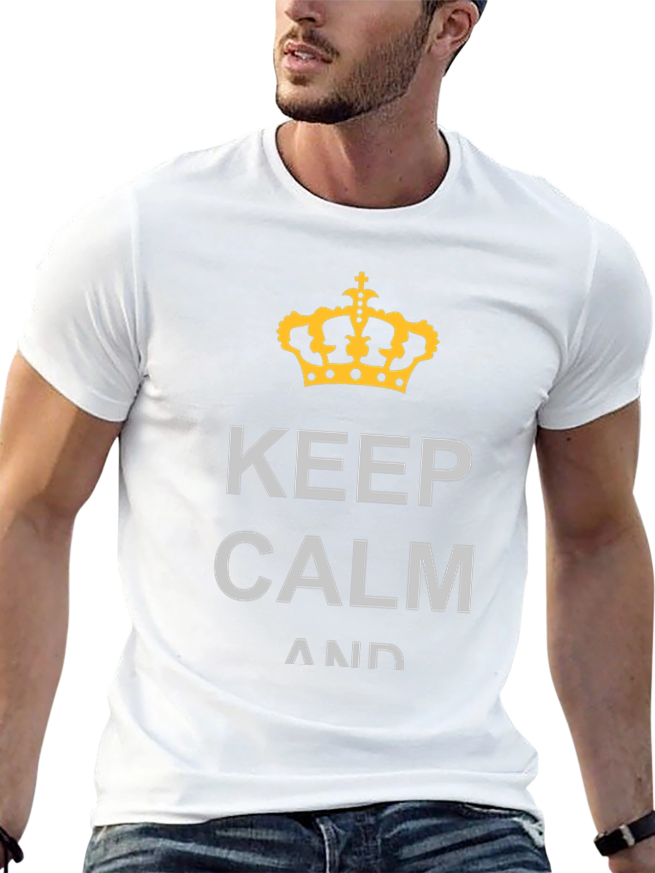 Keep Calm Graphic Tee - Black Cotton T-Shirt