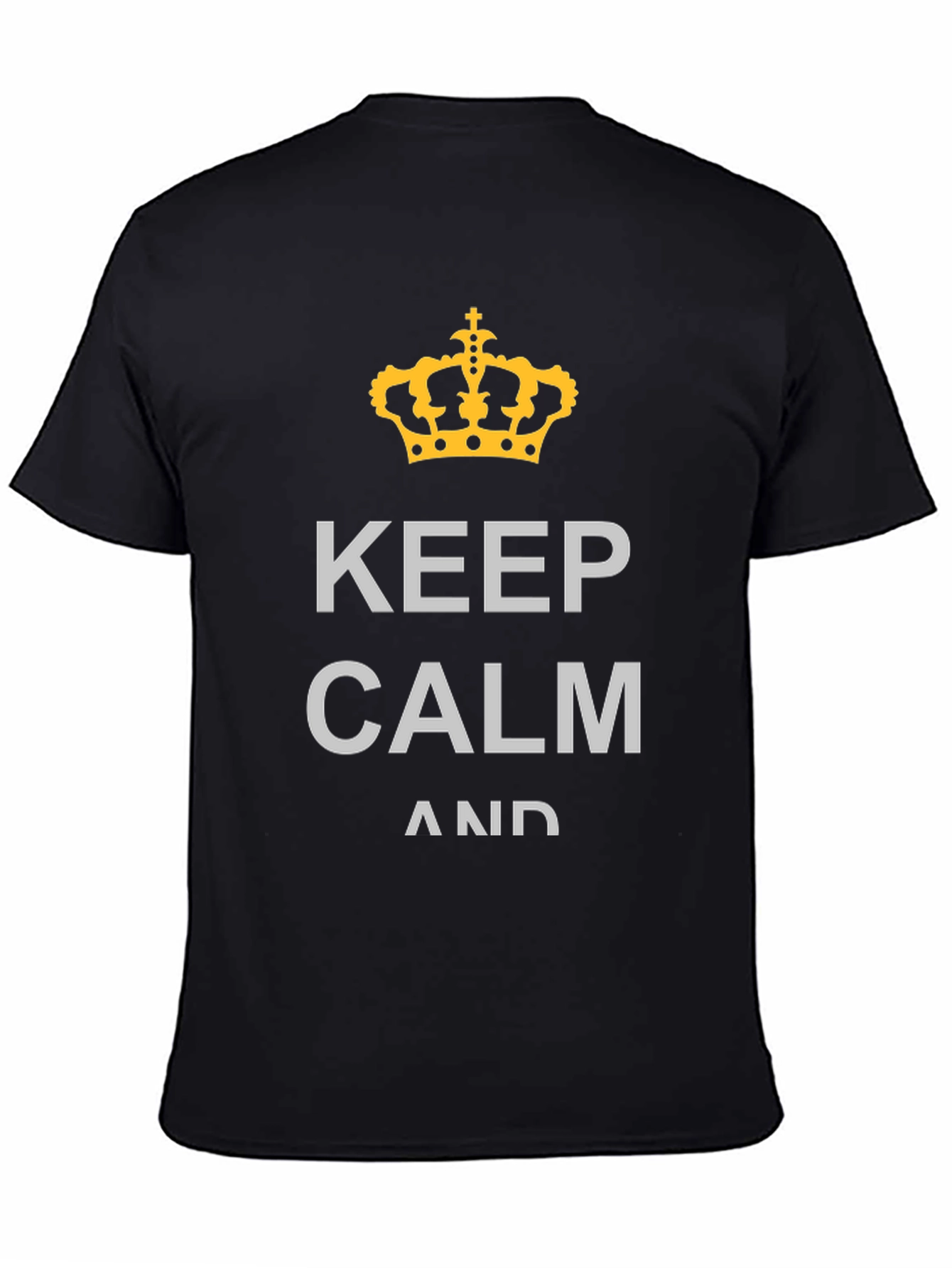 Keep Calm Graphic Tee - Black Cotton T-Shirt