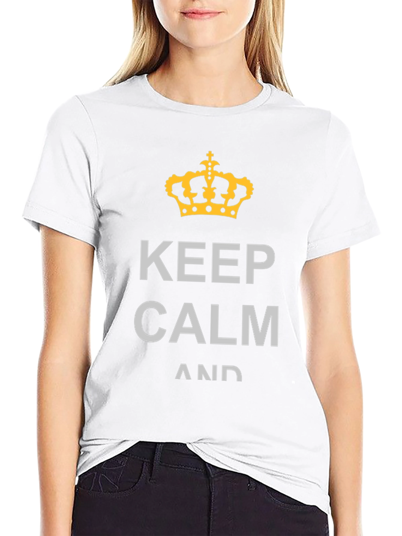 Keep Calm Graphic Tee - Black Cotton T-Shirt