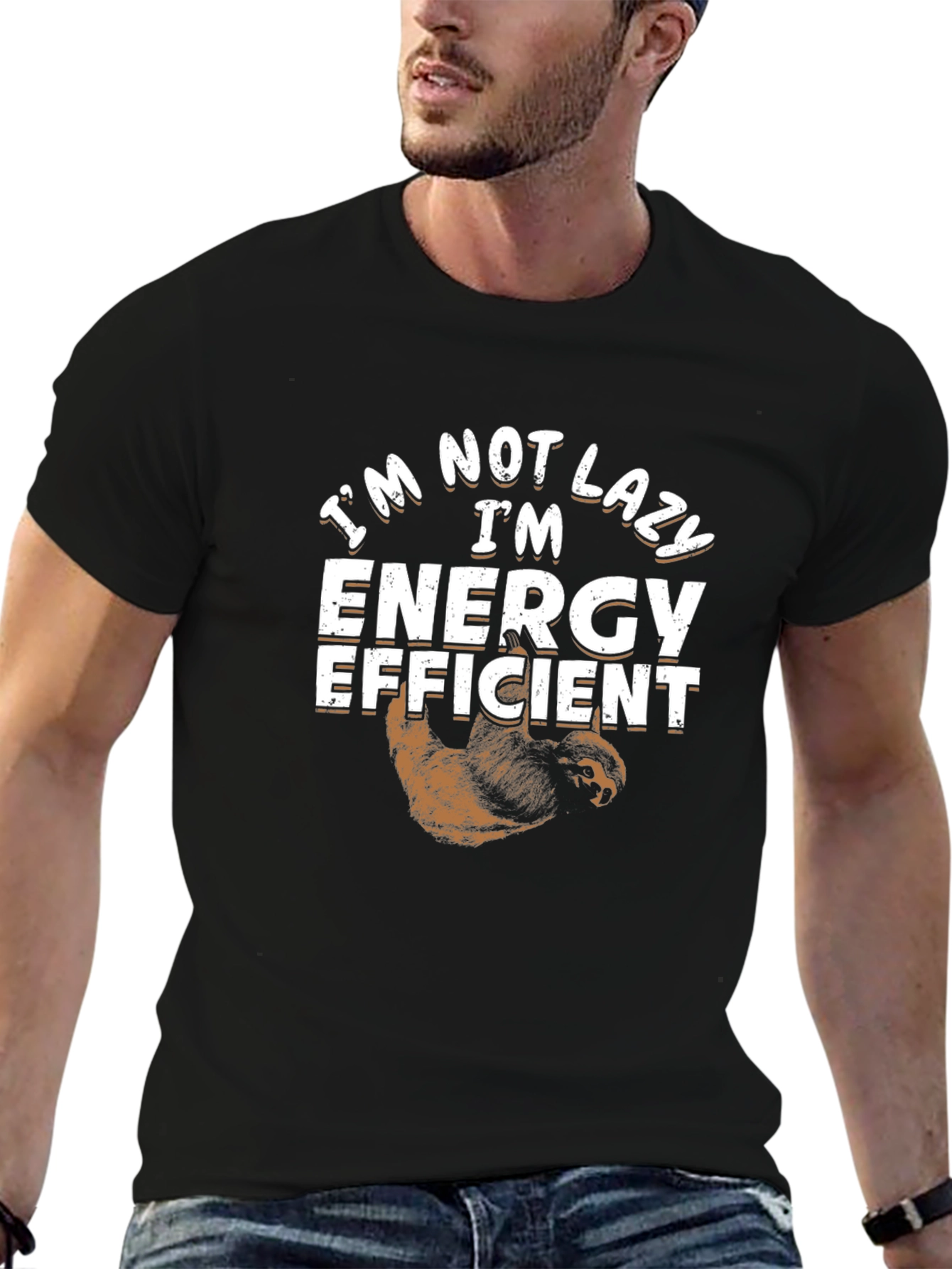 Im Not Lazy Im Energy Efficient Sloth Graphic Tee