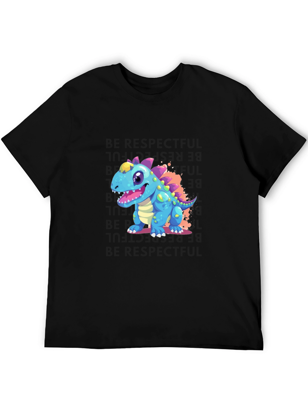 Cartoon Dinosaur Graphic T-Shirt